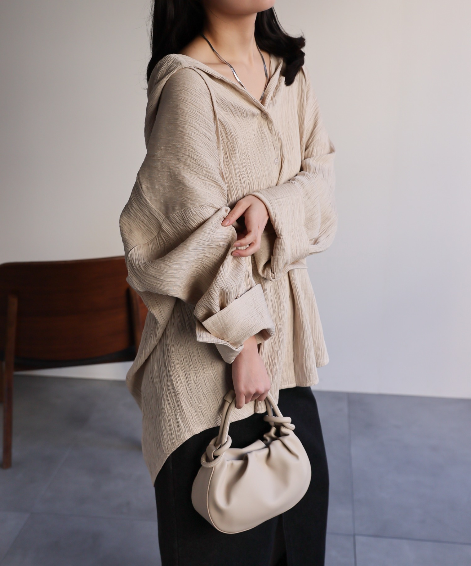 model：156cm 着用サイズ：FREE