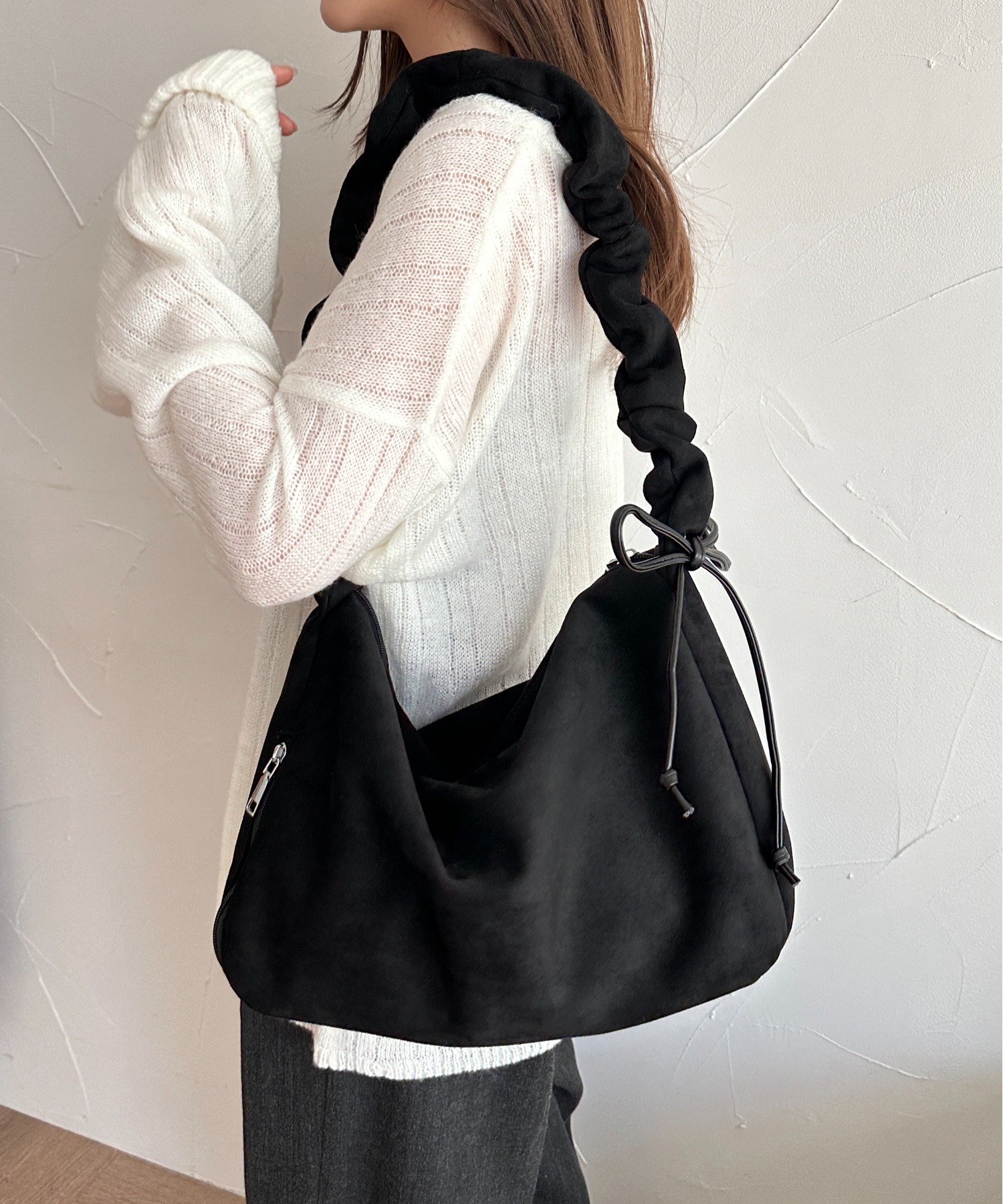 【apres jour clair】クシュクシュショルダーバッグ