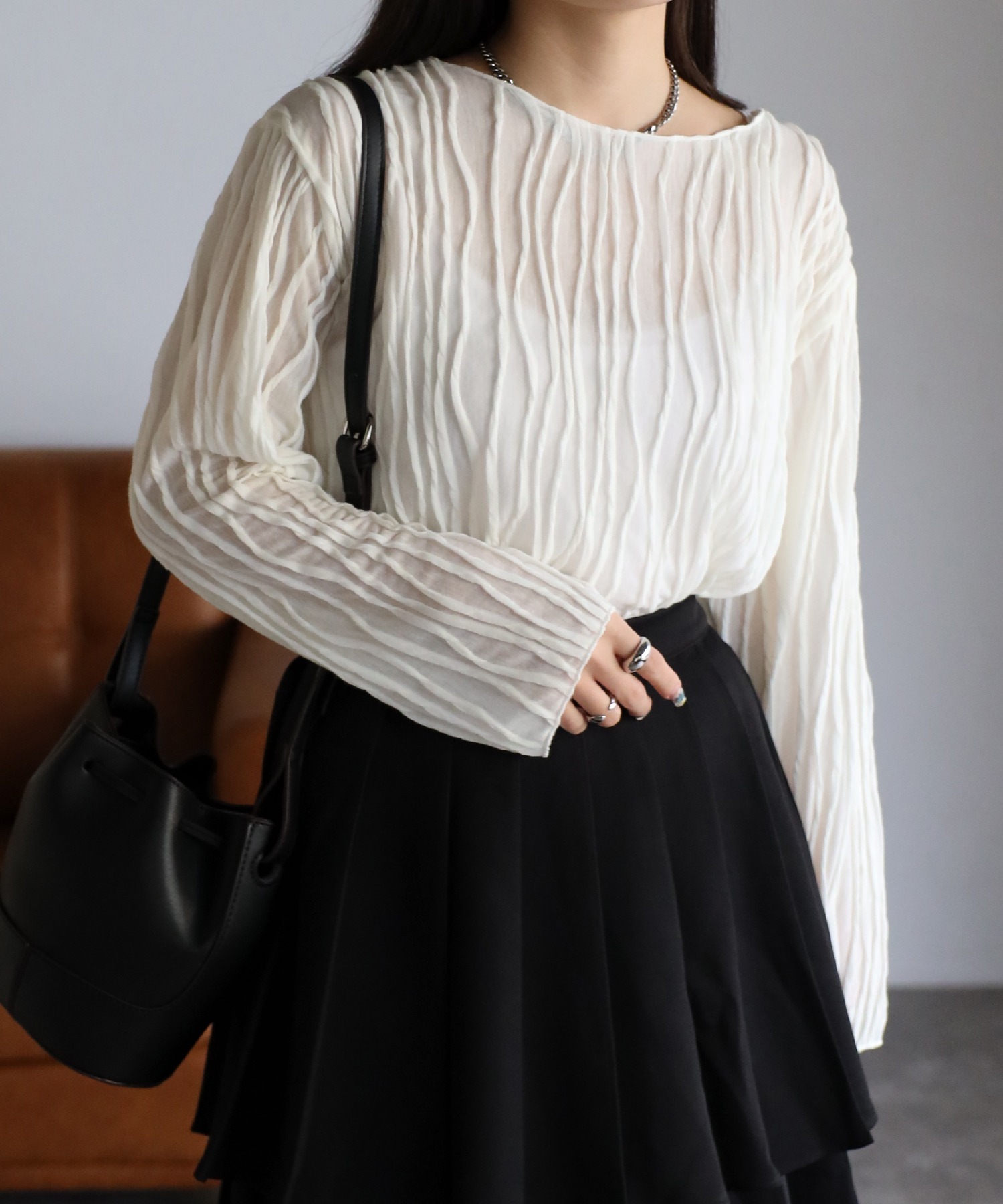 model:156cm着用サイズ：F