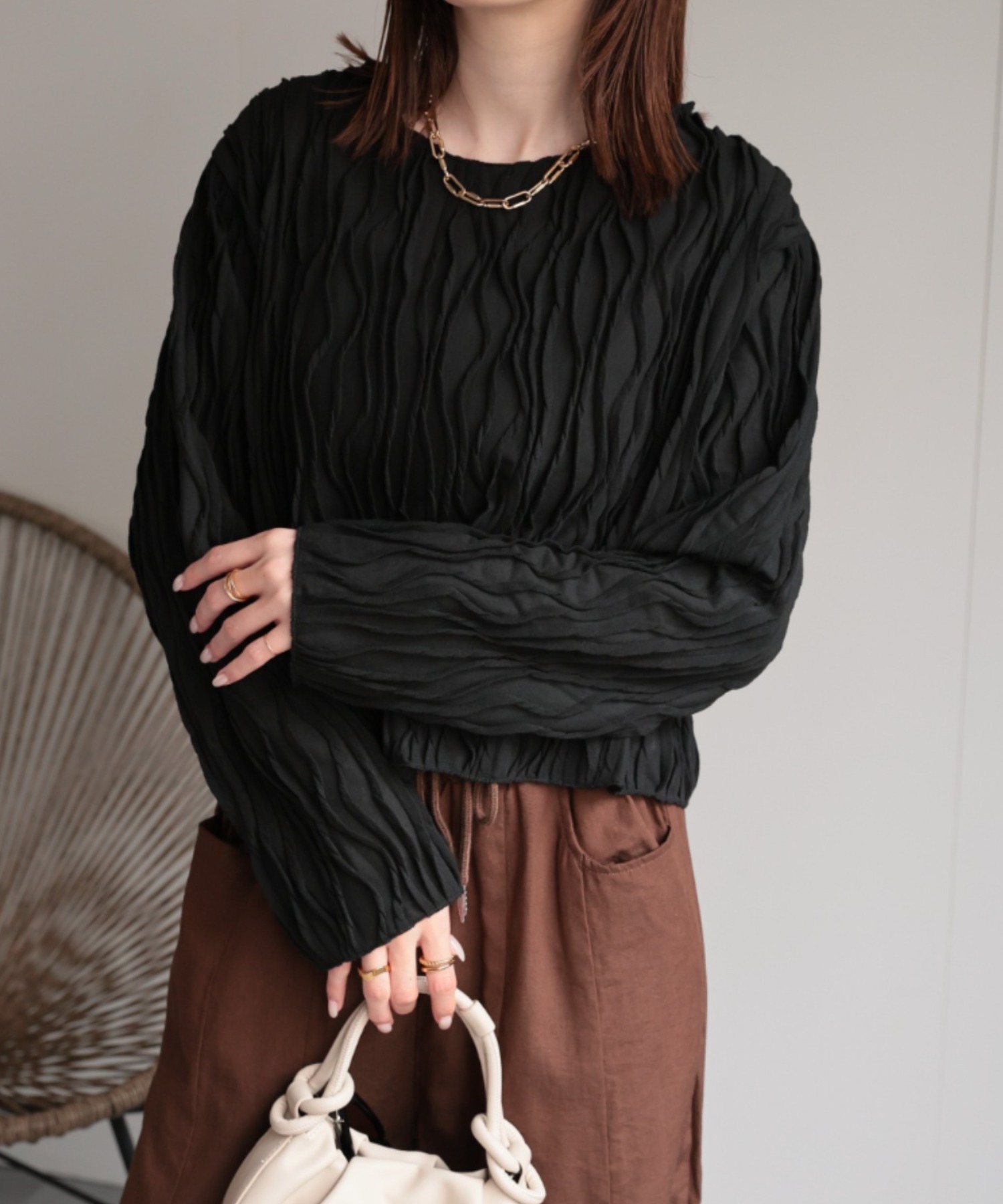 model：162㎝着用サイズ：S