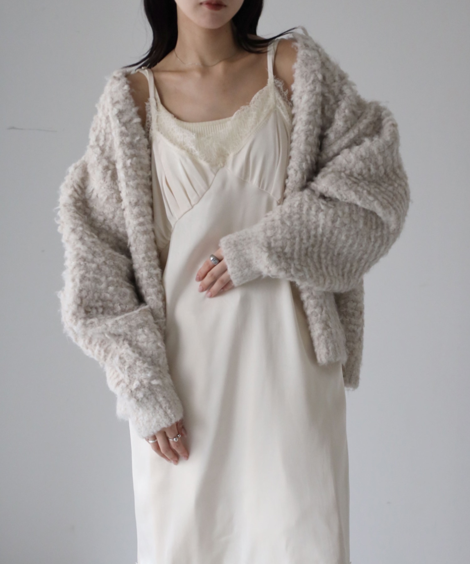model：164cm. 着用サイズ：FREE