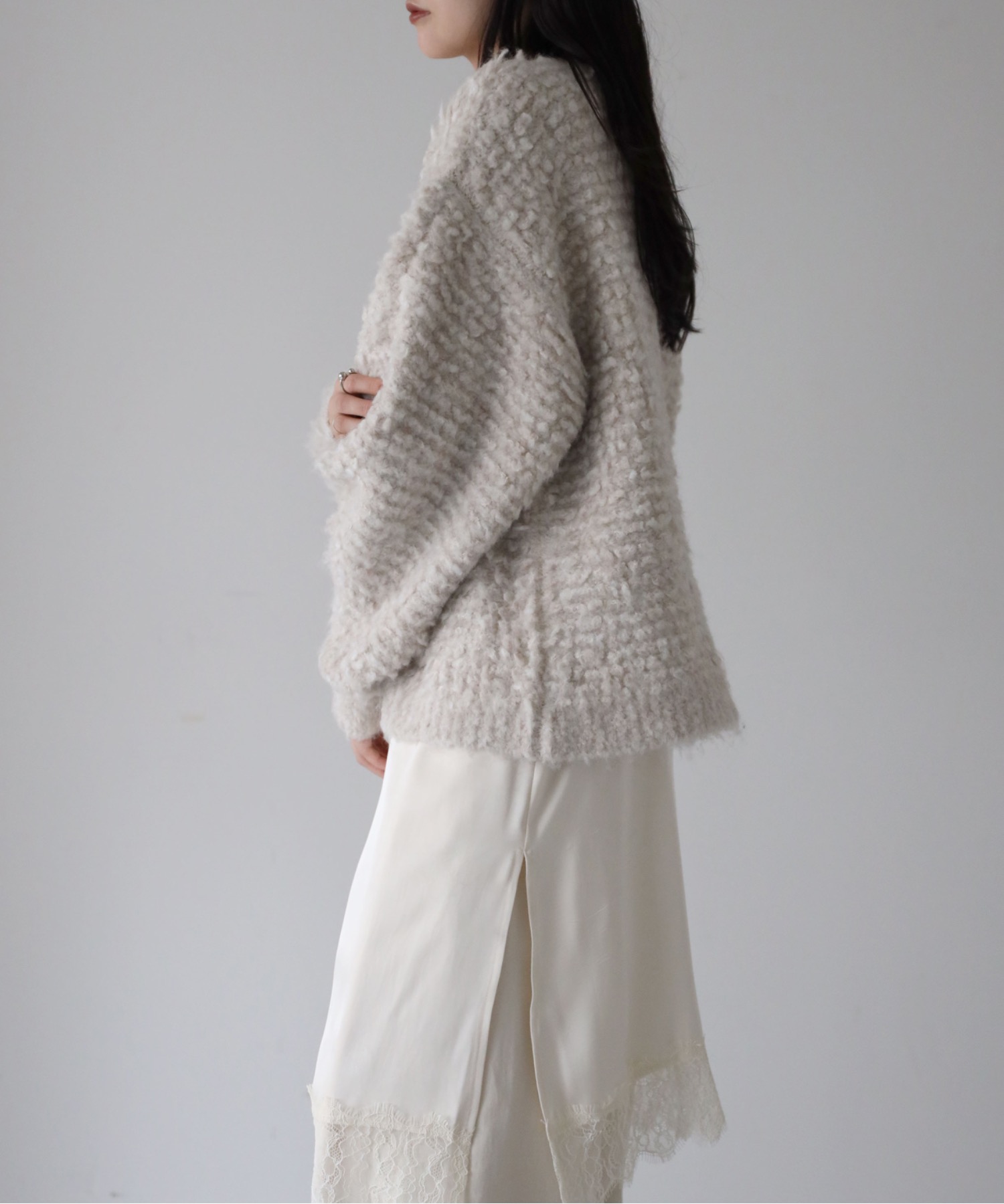 model：164cm. 着用サイズ：FREE