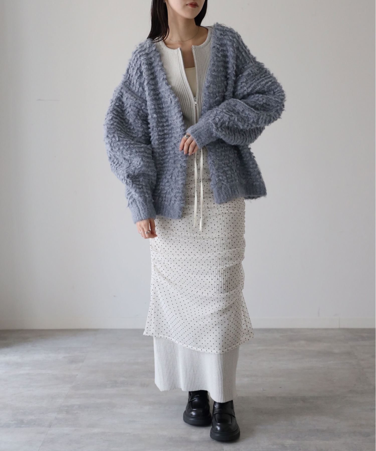 model：164cm. 着用サイズ：FREE
