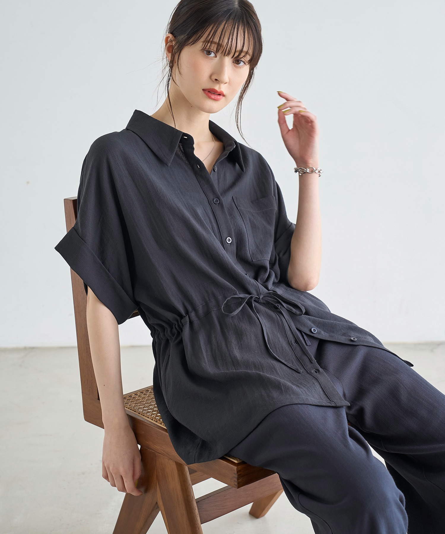 model：H166　着用サイズ：F