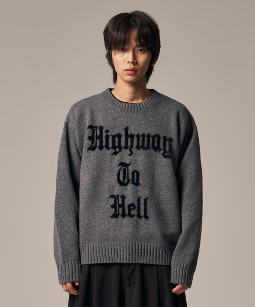 Hellride Crewneck Knit — джемпер с круглым вырезом Charcoal