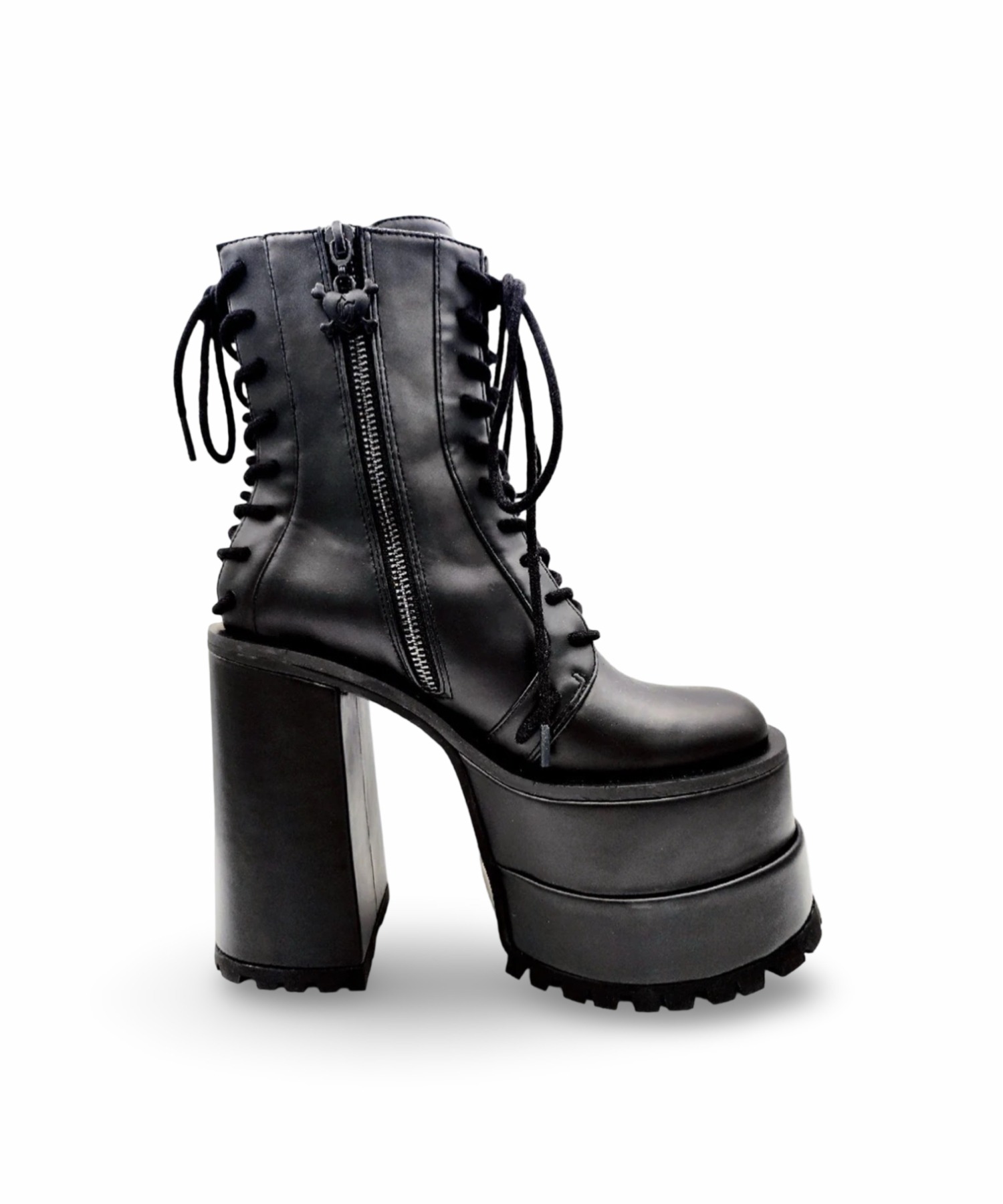 Charla Tedrick ブラック厚底ブーツ 厚底レースアップブーツ Charla Tedrick│Jeffrey Campbell OFFICIAL