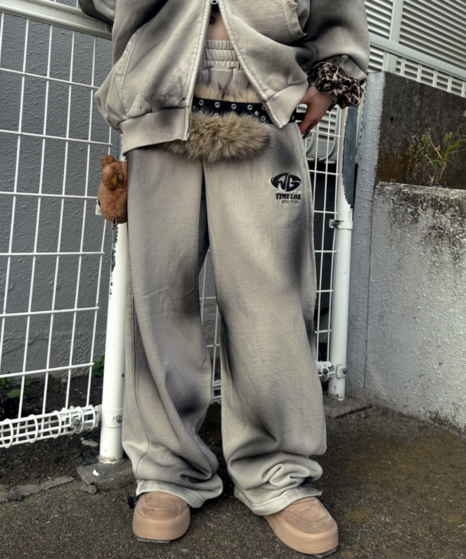 A'GEM/9 × .kom 『A'gem/エージェム』 加工スウェットパンツ A'gem│A