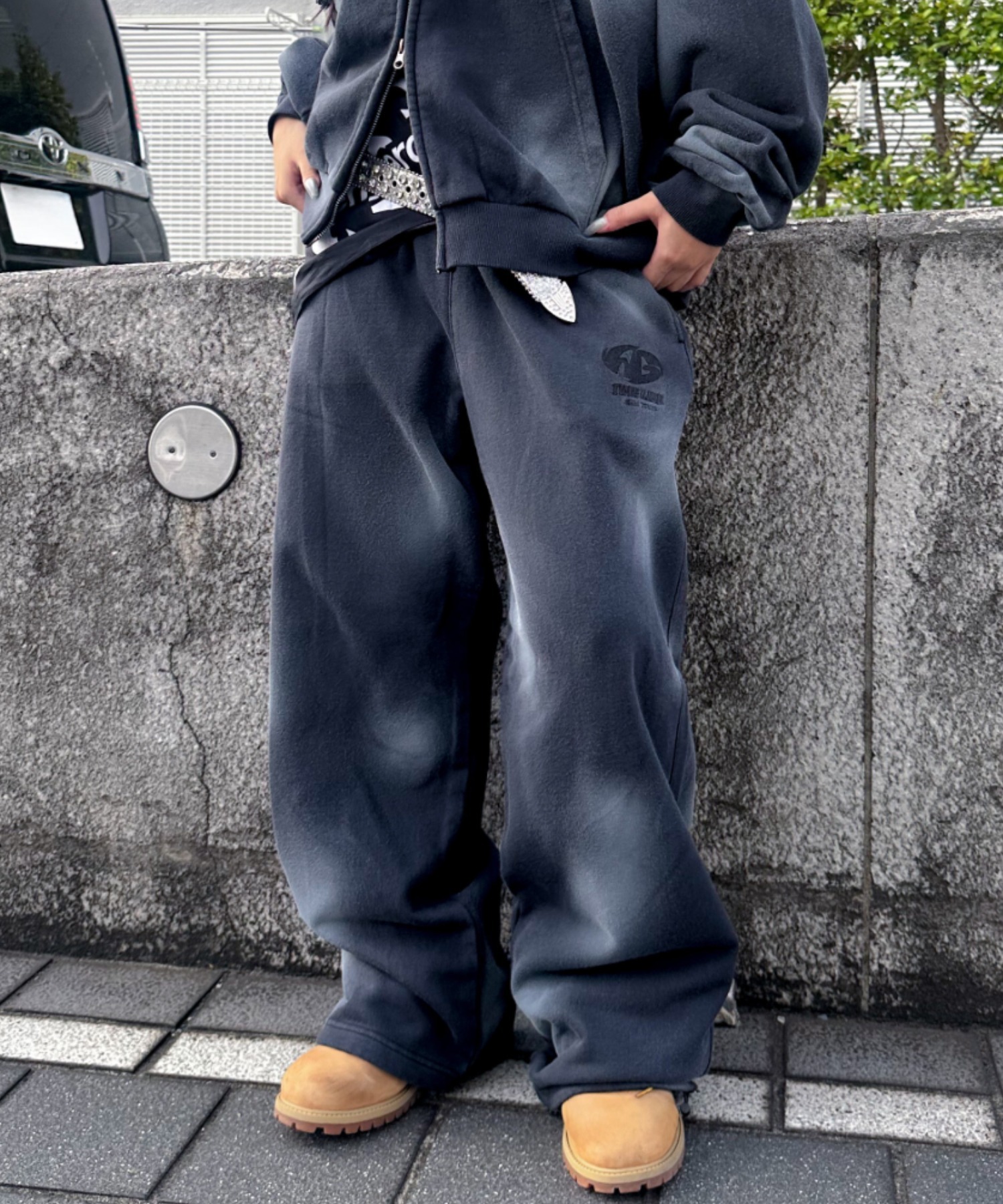 A'GEM/9 × .kom 『A'gem/エージェム』 加工スウェットパンツ A'gem│A