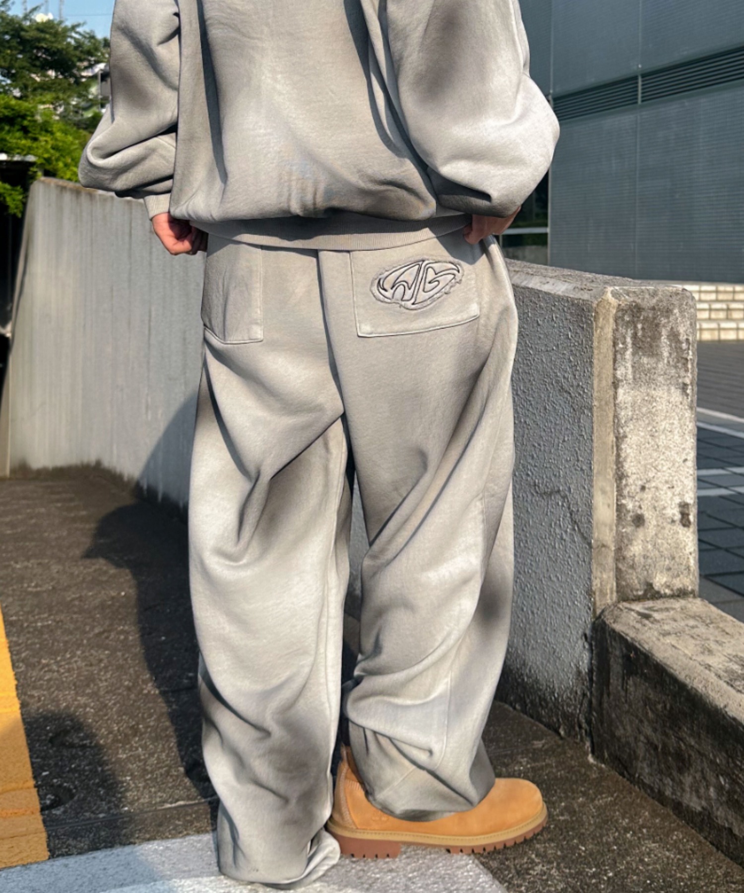 A'GEM/9 × .kom 『A'gem/エージェム』 加工スウェットパンツ A'gem│A