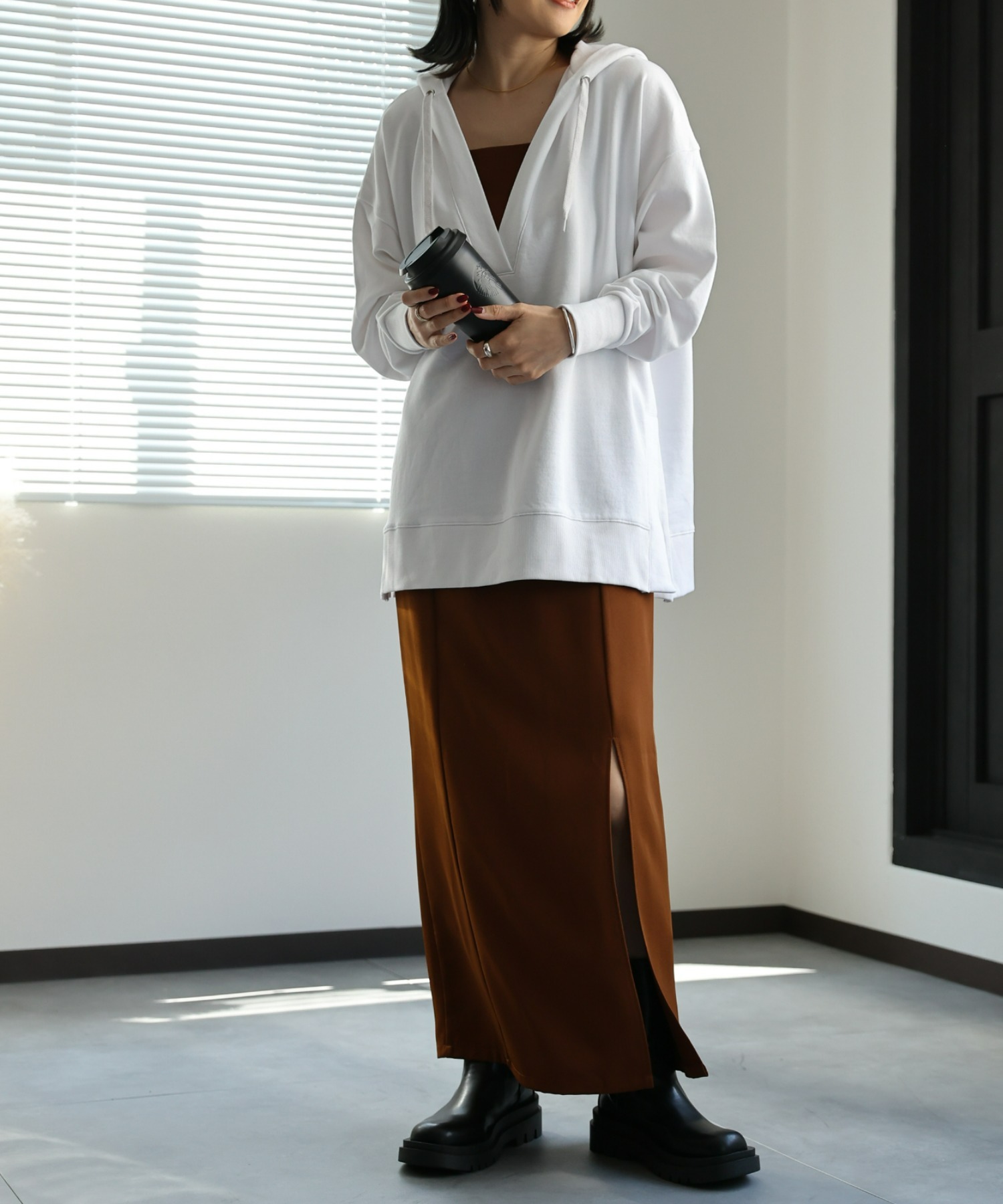 model:162㎝　着用サイズ:FREE