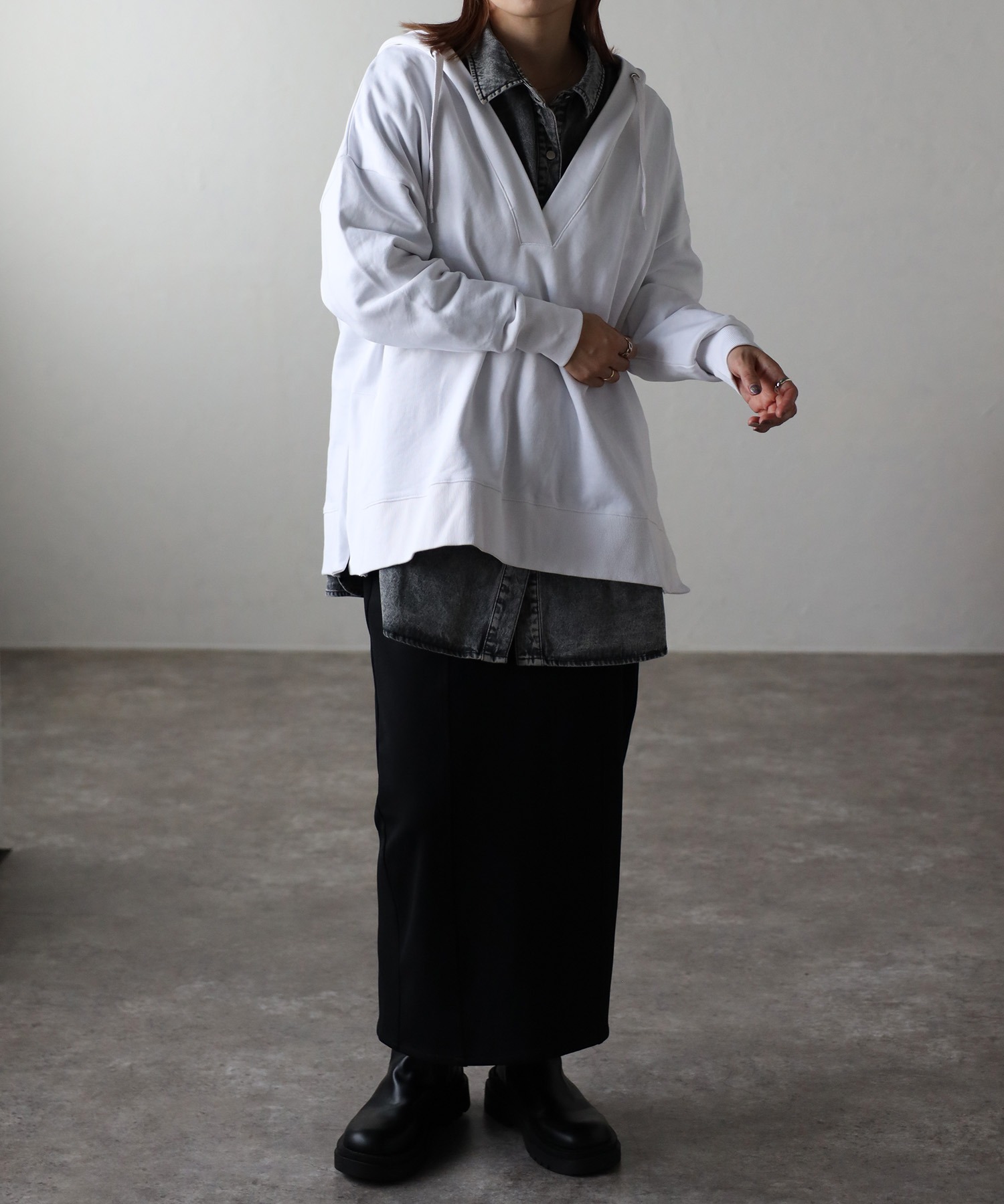 model:162㎝　着用サイズ:FREE