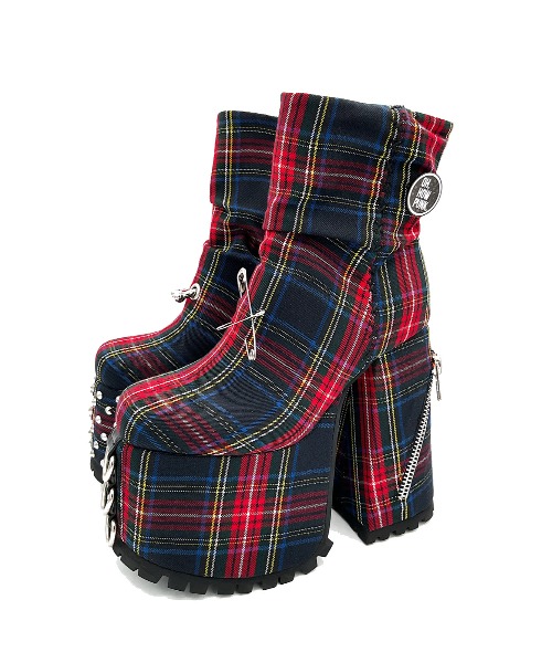 【限定値下げ中】Chronicles Frenkie De Jong RC 5枚 タータンチェック 厚底ミドルブーツ Charla Tedrick│Jeffrey Campbell