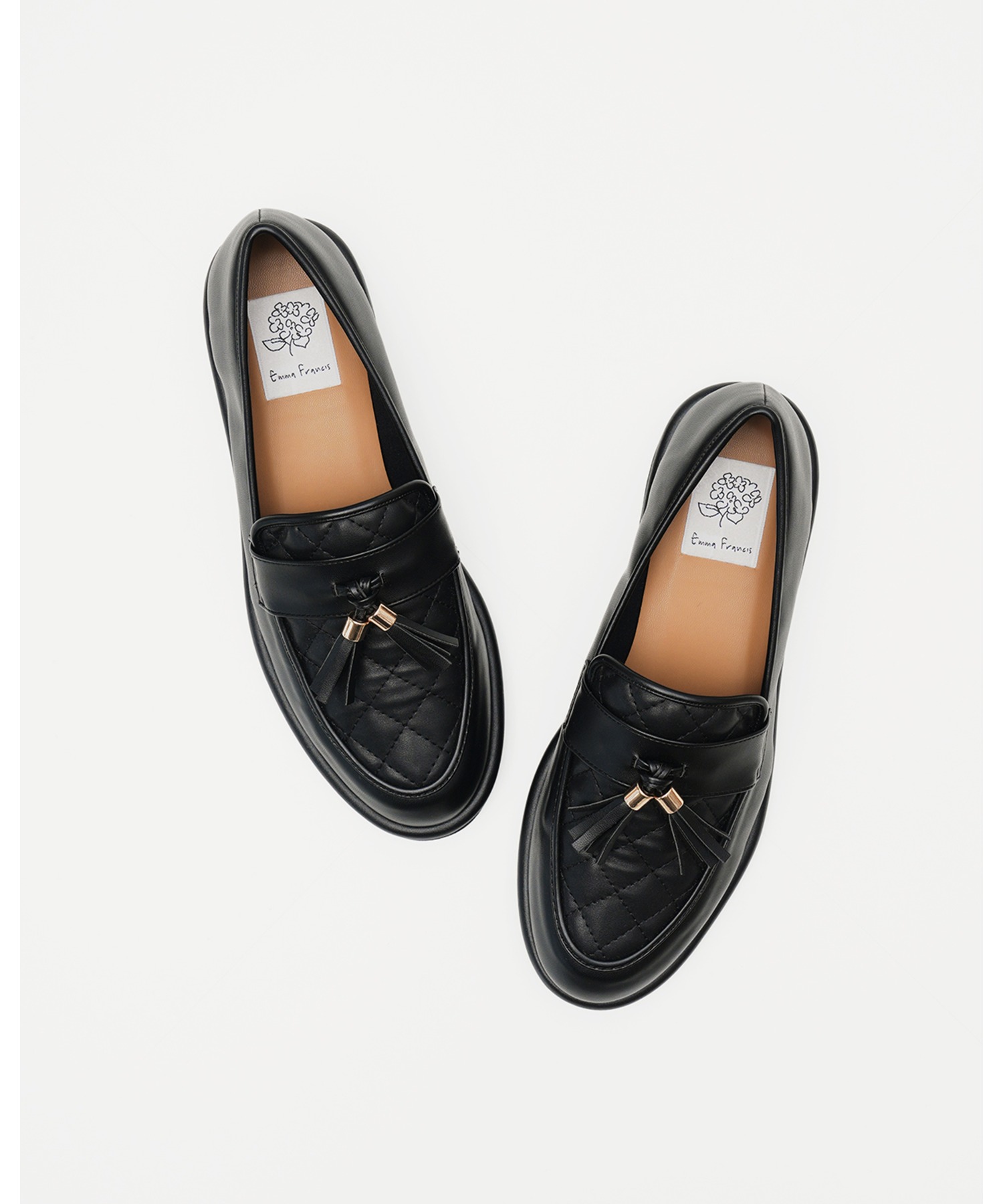 キルティング タッセル ローファー