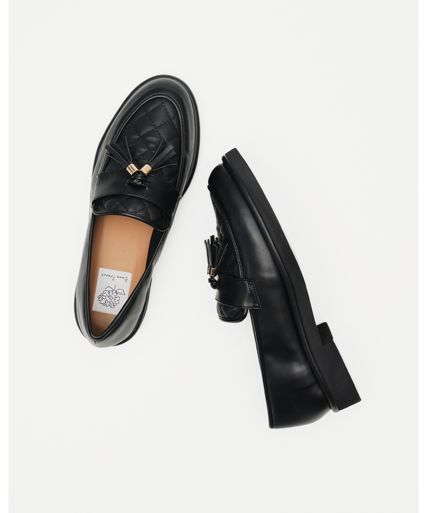 キルティング タッセル ローファー