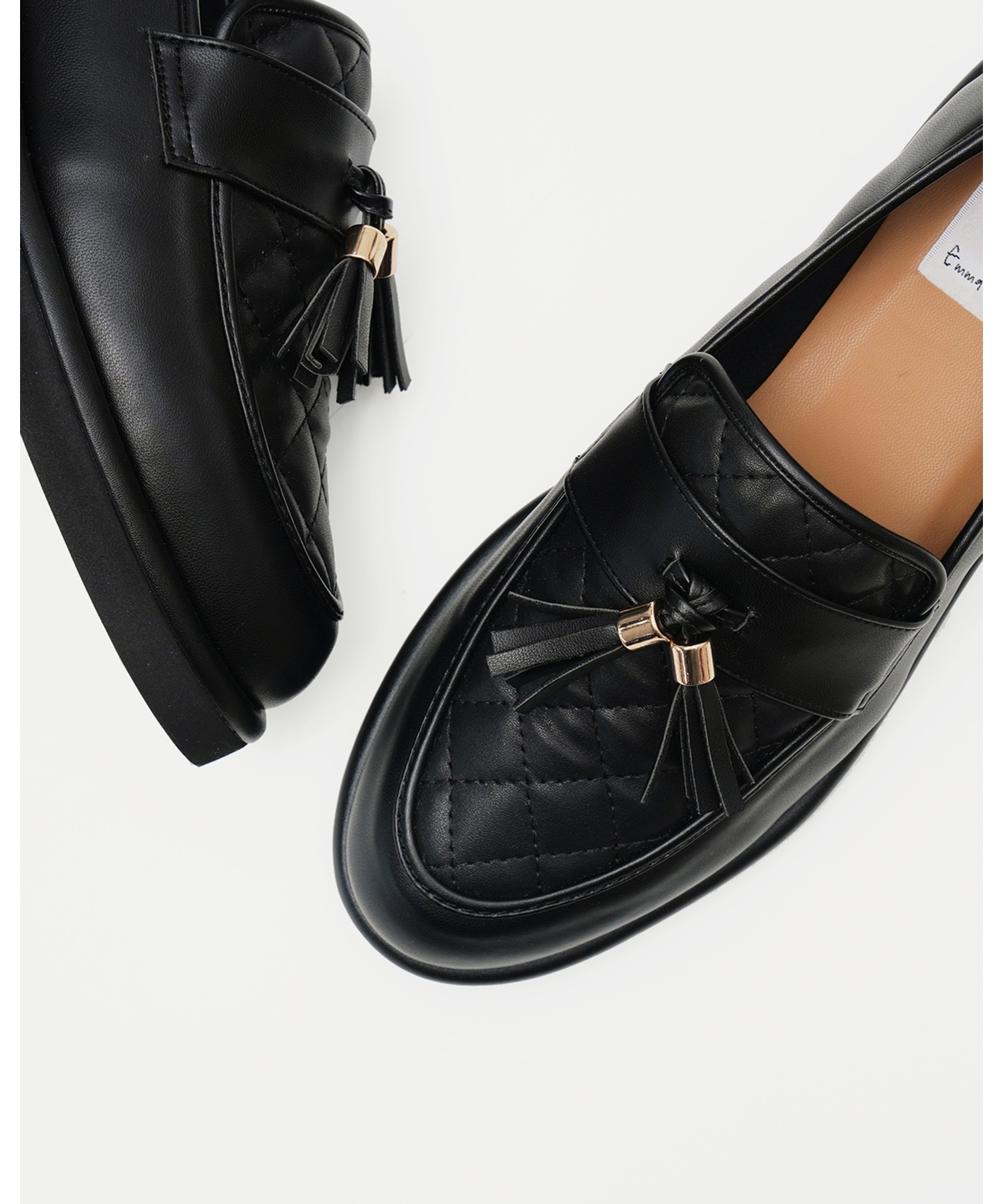 キルティング タッセル ローファー