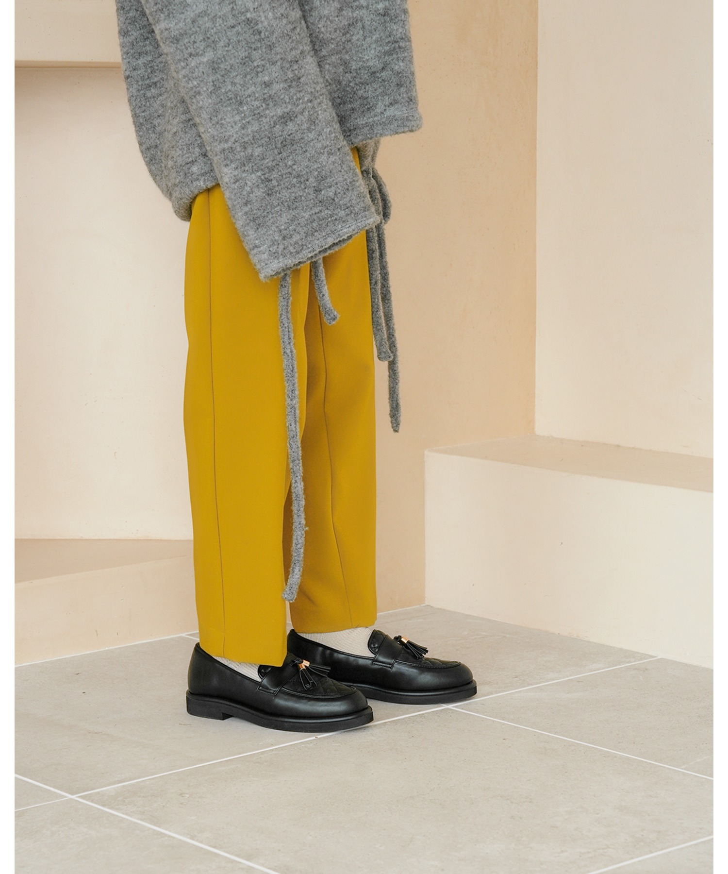 キルティング タッセル ローファー