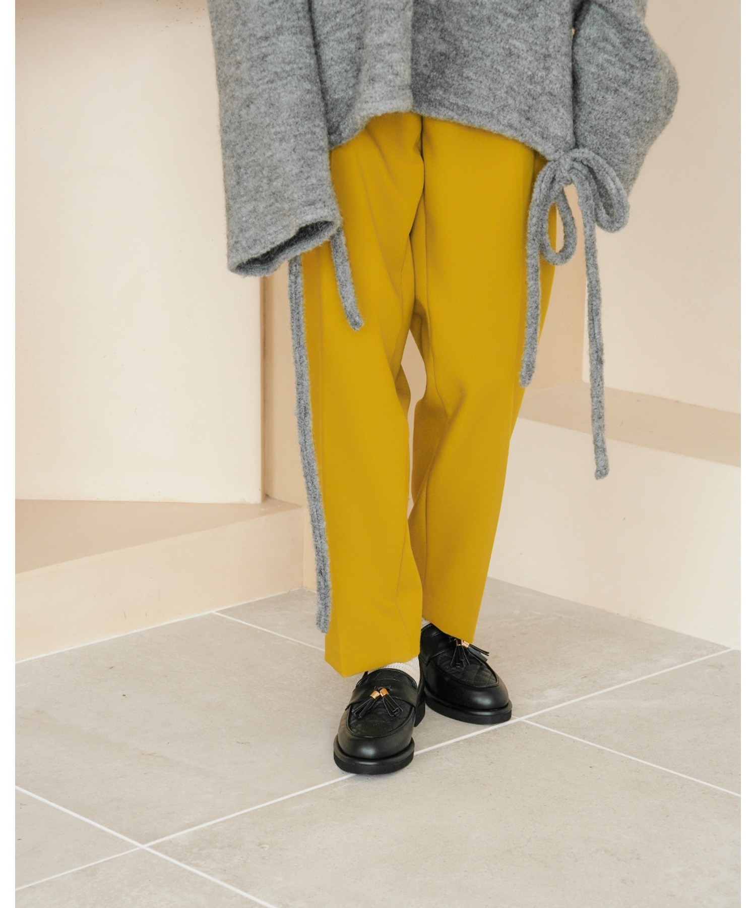 キルティング タッセル ローファー