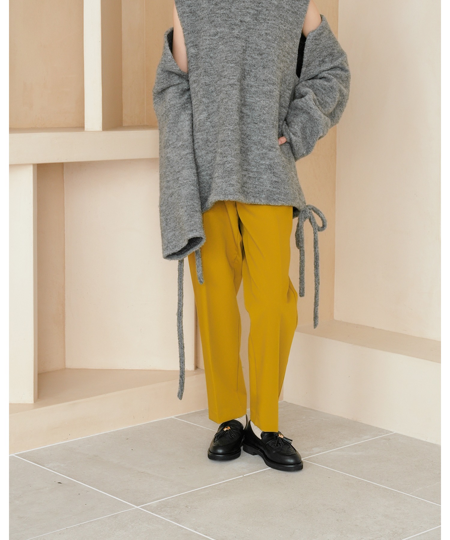 キルティング タッセル ローファー