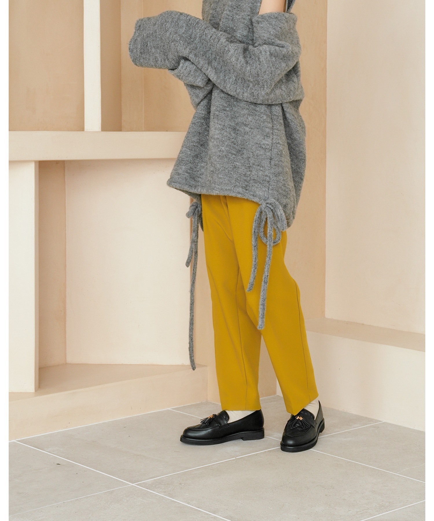 キルティング タッセル ローファー