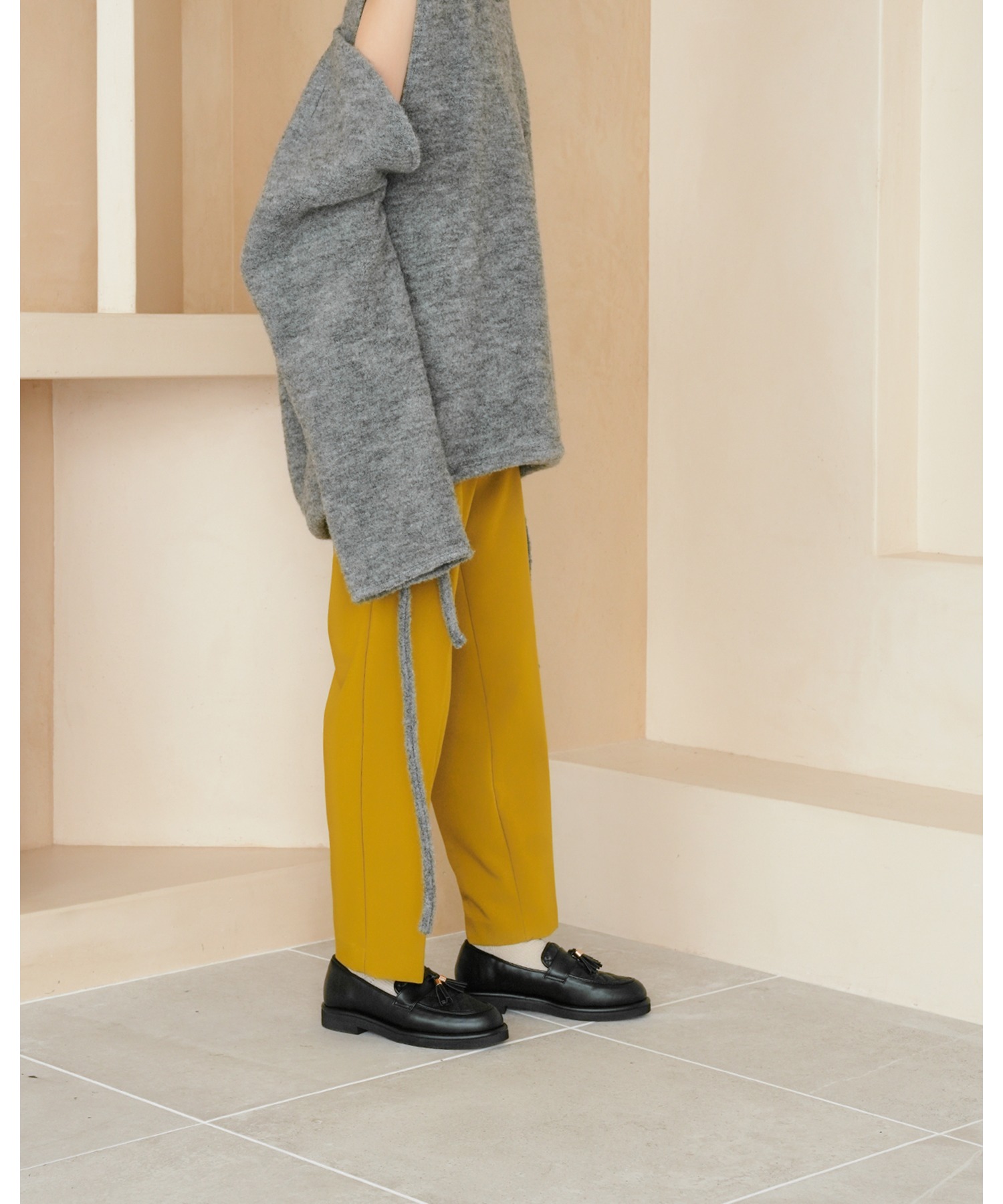 キルティング タッセル ローファー