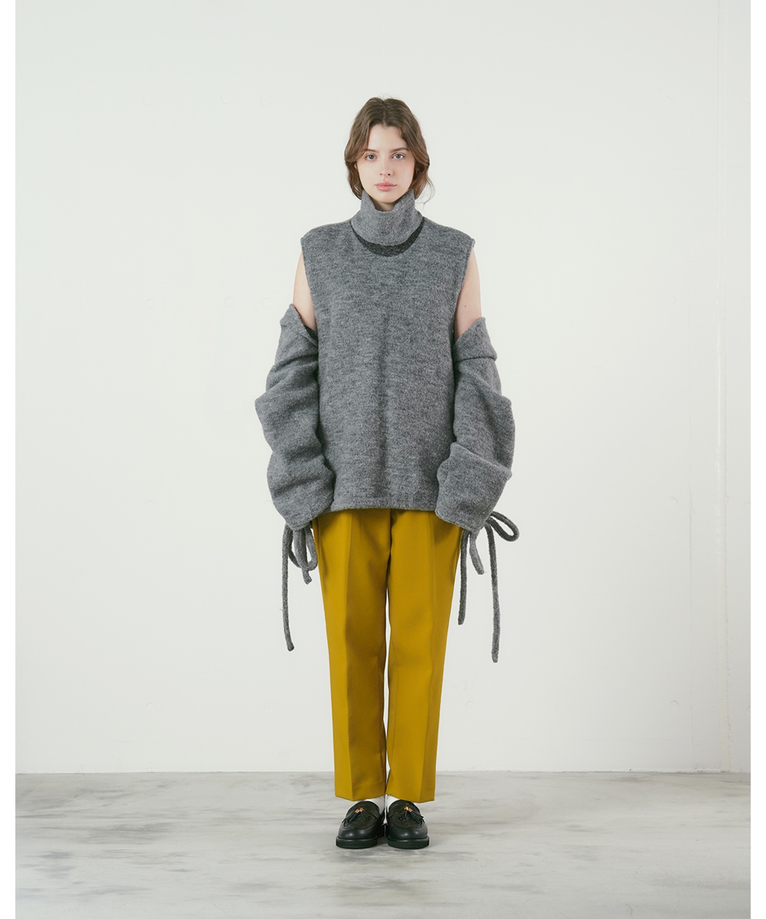 キルティング タッセル ローファー