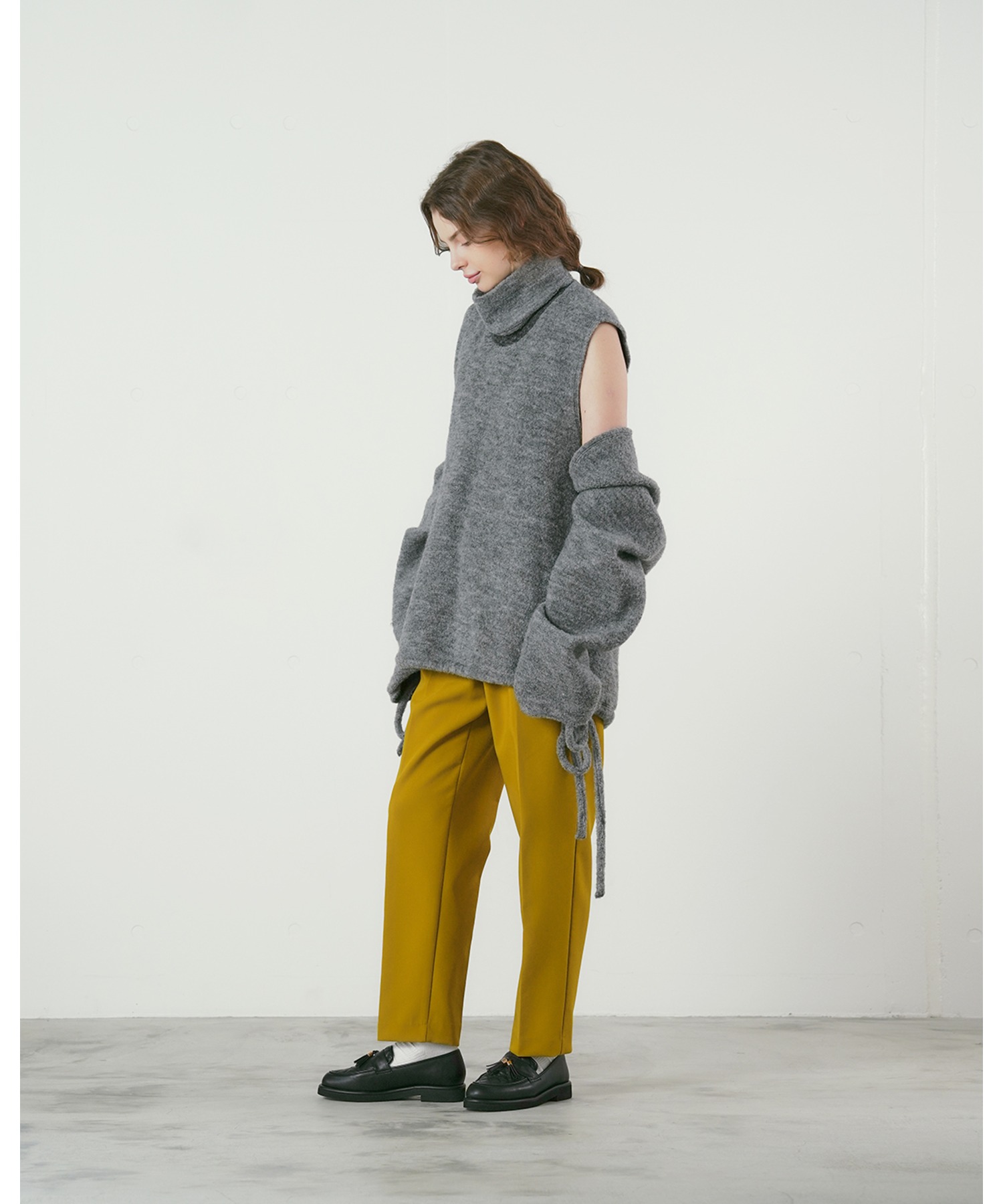 キルティング タッセル ローファー