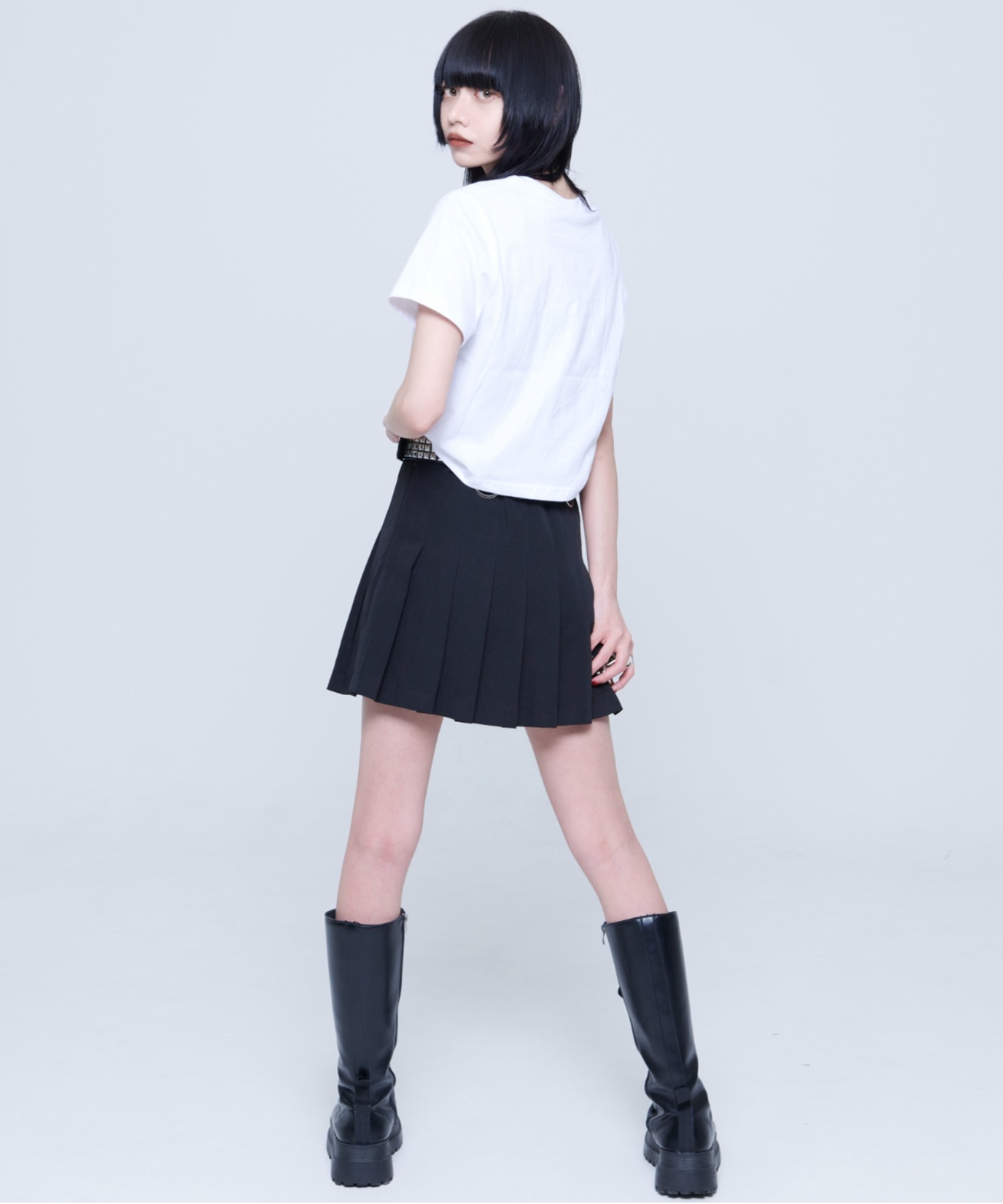 OY クロップドTシャツ ホワイト トップス