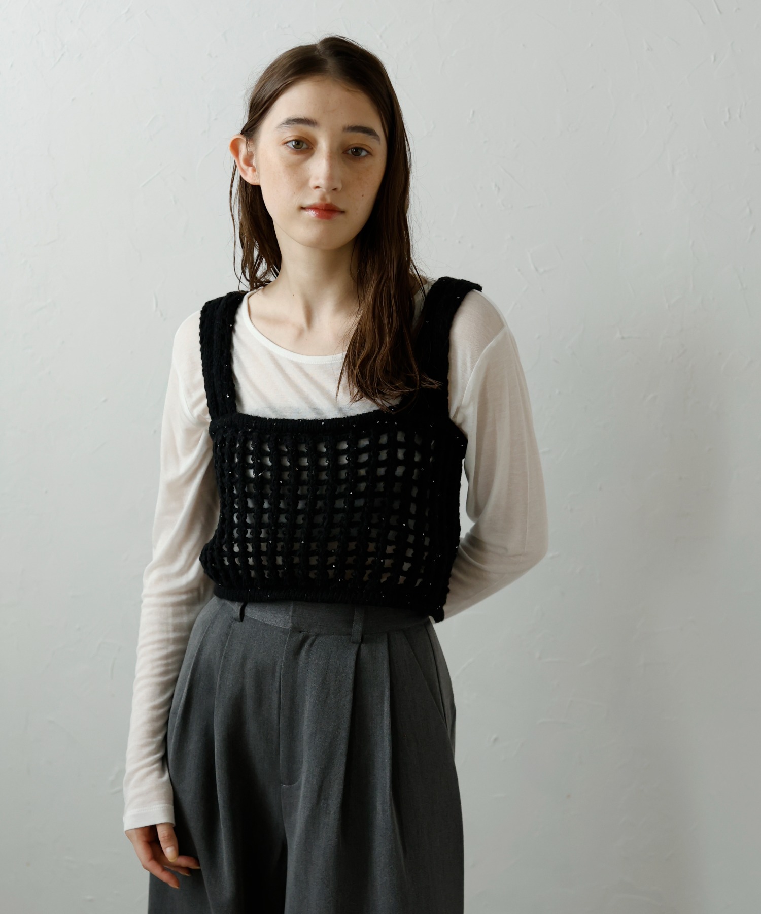 model：H164 着用サイズ：FREE
