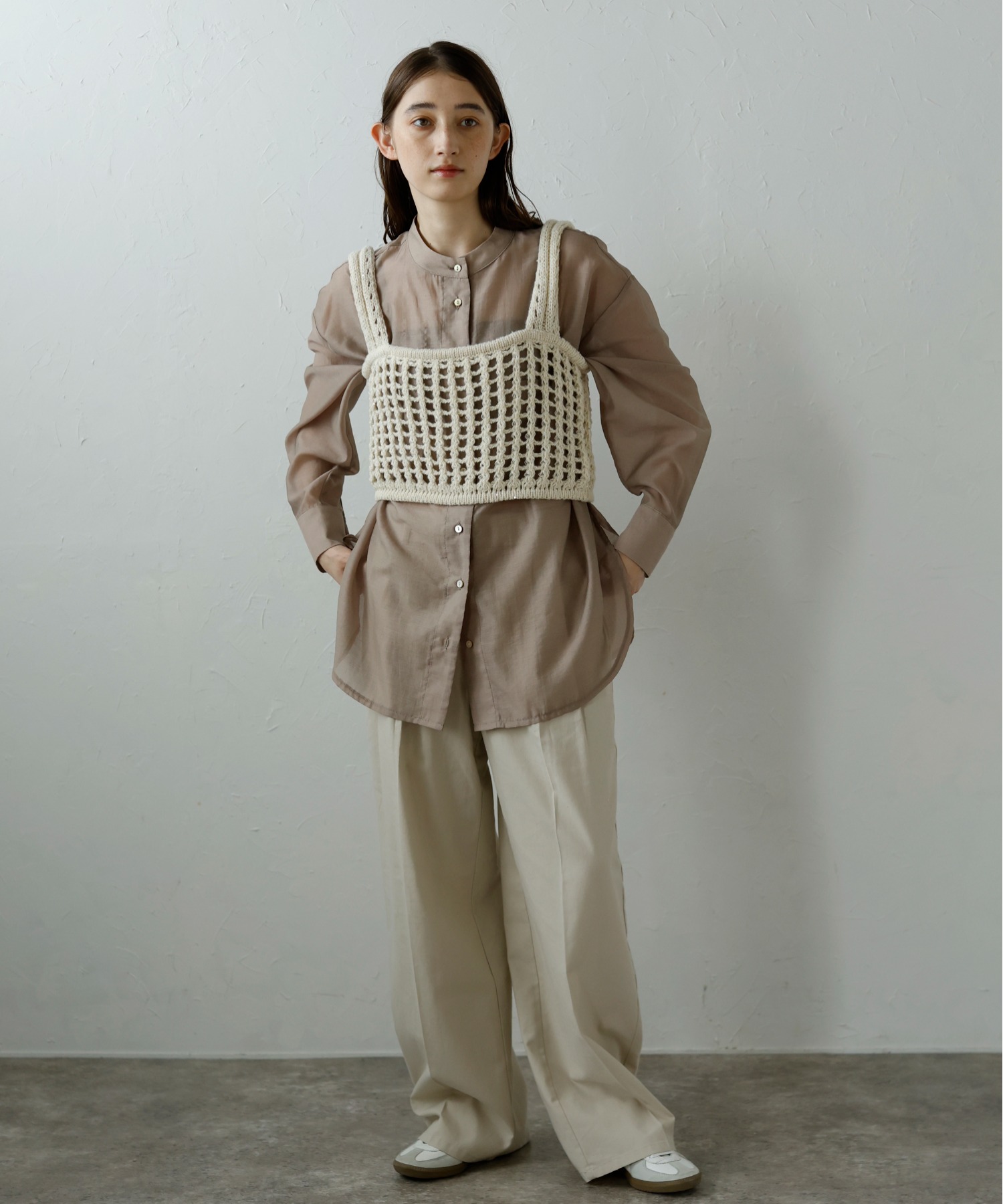 model：H164 着用サイズ：FREE