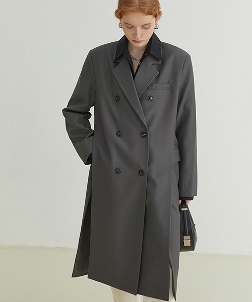 オリジナルデザイン手作り商品 FANOSTUDIOS SUIT LONG 50 WOOL COAT