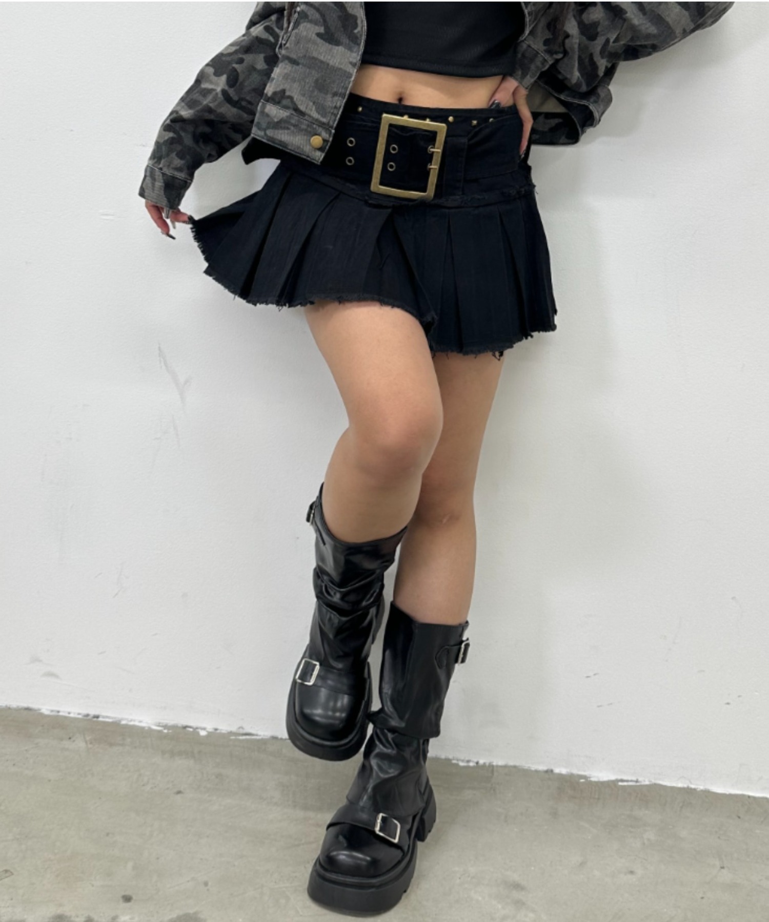 CEST NOUS （セヌー）ミニスカート 中国ブランド ベルト付き y2k CEST NOUS （セヌー）ミニスカート 中国ブランド ベルト付き y2k Y2K