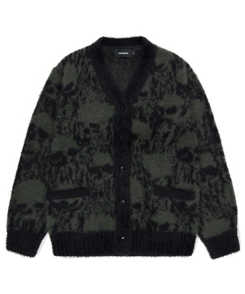 MAHAGRID カーディガン mahagrid/マハグリッド』SKULL ROCK HAIRY KNIT CARDIGAN/スカル