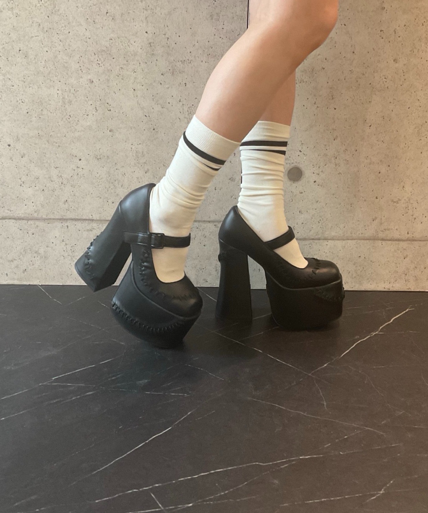 チャンキーヒール メリージェーンパンプス Charla Tedrick│Jeffrey