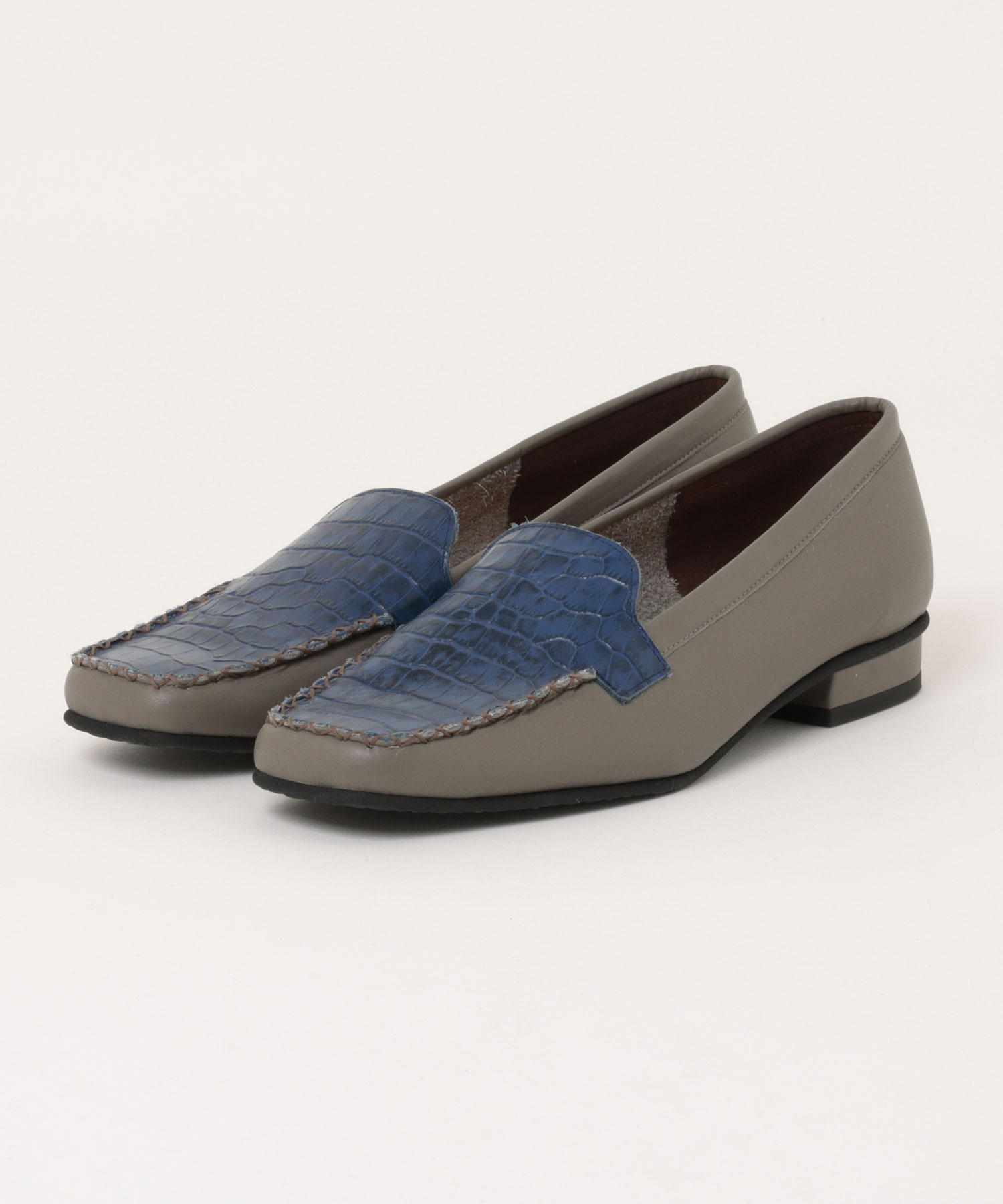 日本製／本革】モカシンシューズ blanc/bleu│Jeffrey Campbell