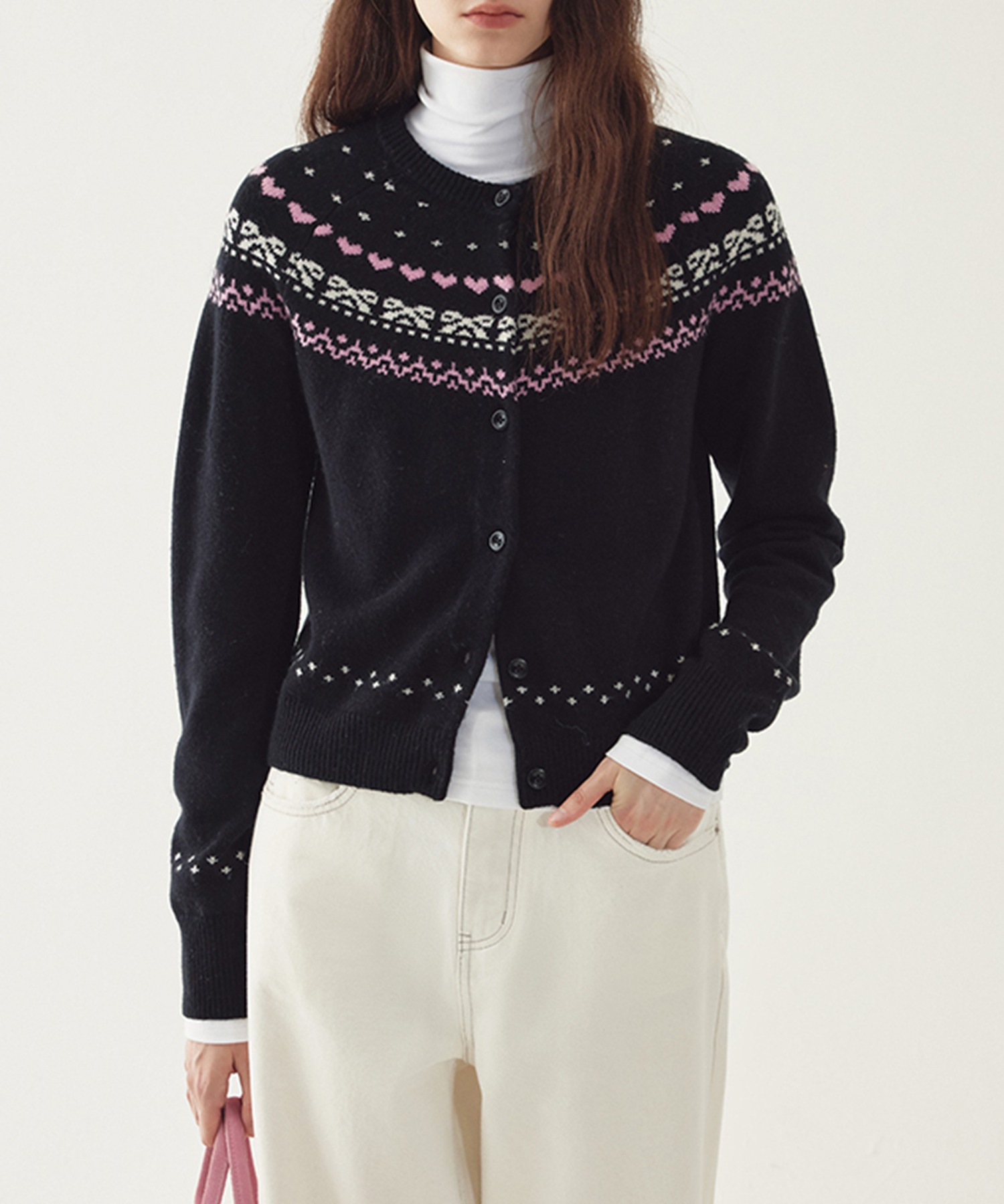 フェアアイル柄 ニットカーディガン FD24S309【Fano Studios