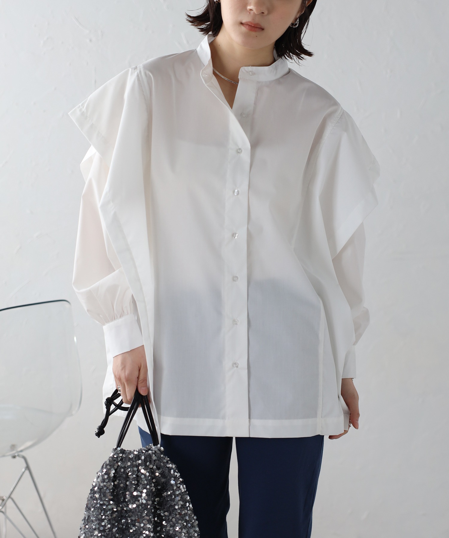 model：H163 着用サイズ：FREE