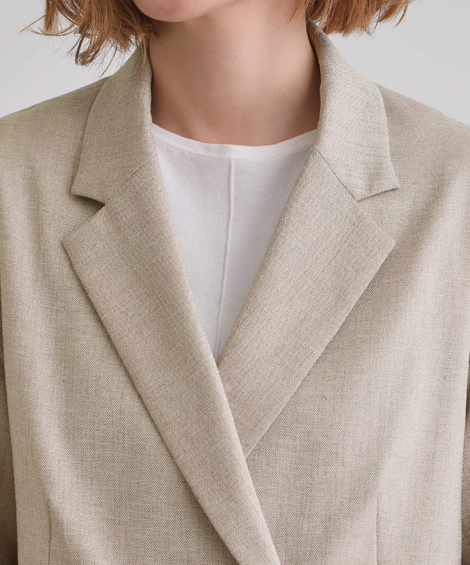 洗える】リネンライクダブルジャケット