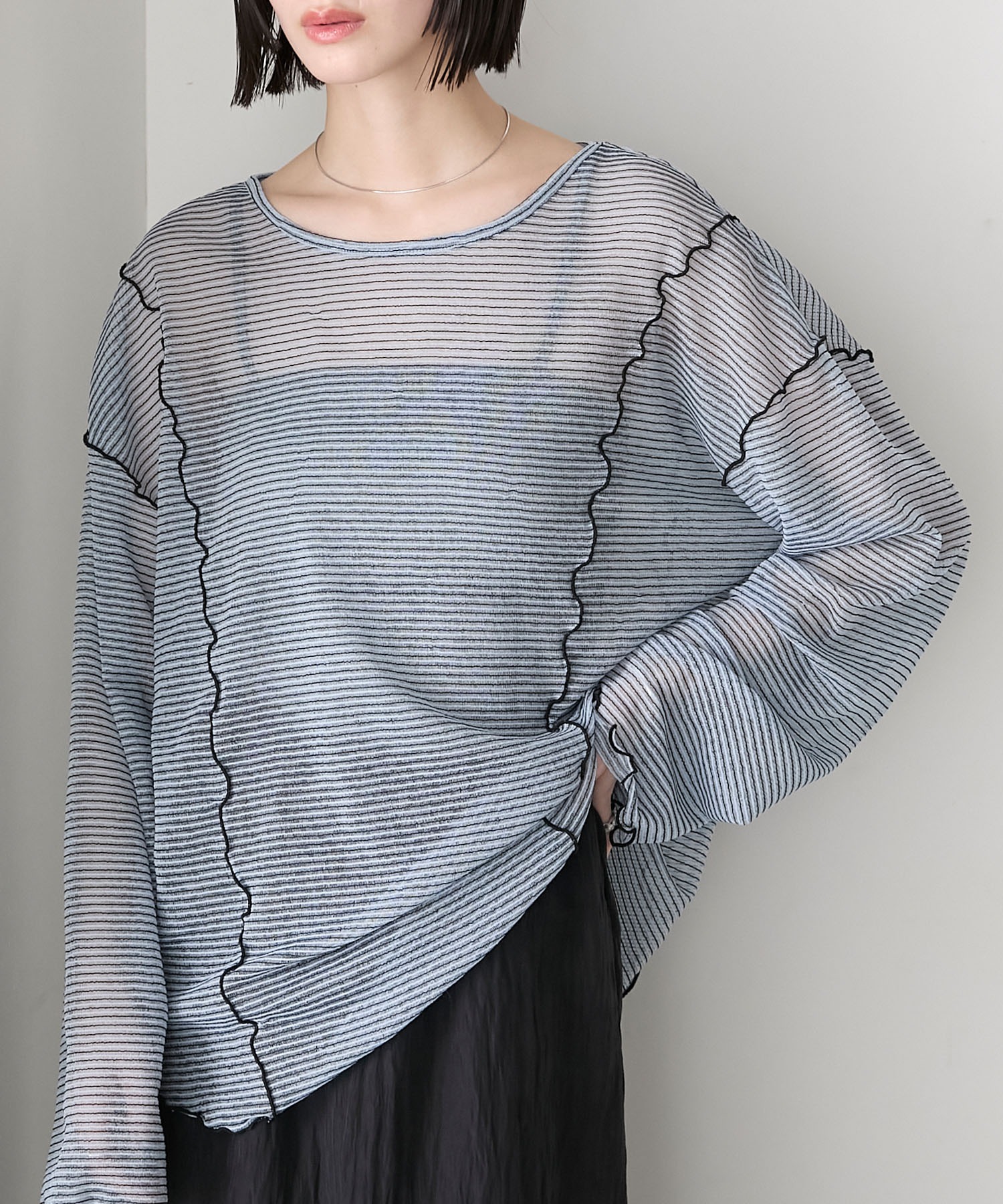 seesee yesgoodmarket ボーダーロングスリーブ seesee yesgoodmarket ボーダーロングスリーブ forksy.】シアー