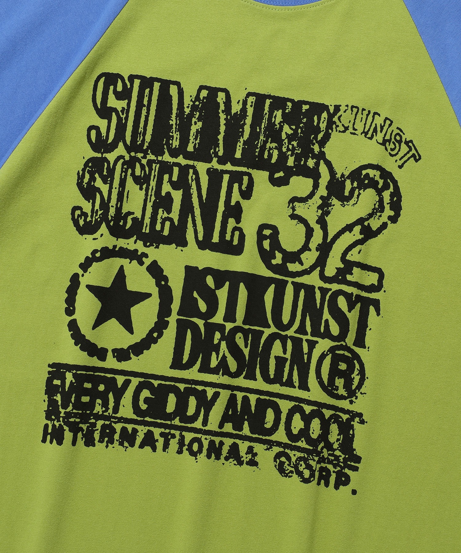A'GEM/9 × .kom 『ISTKUNST/イストクンスト』 PRINT RAGLAN TEE