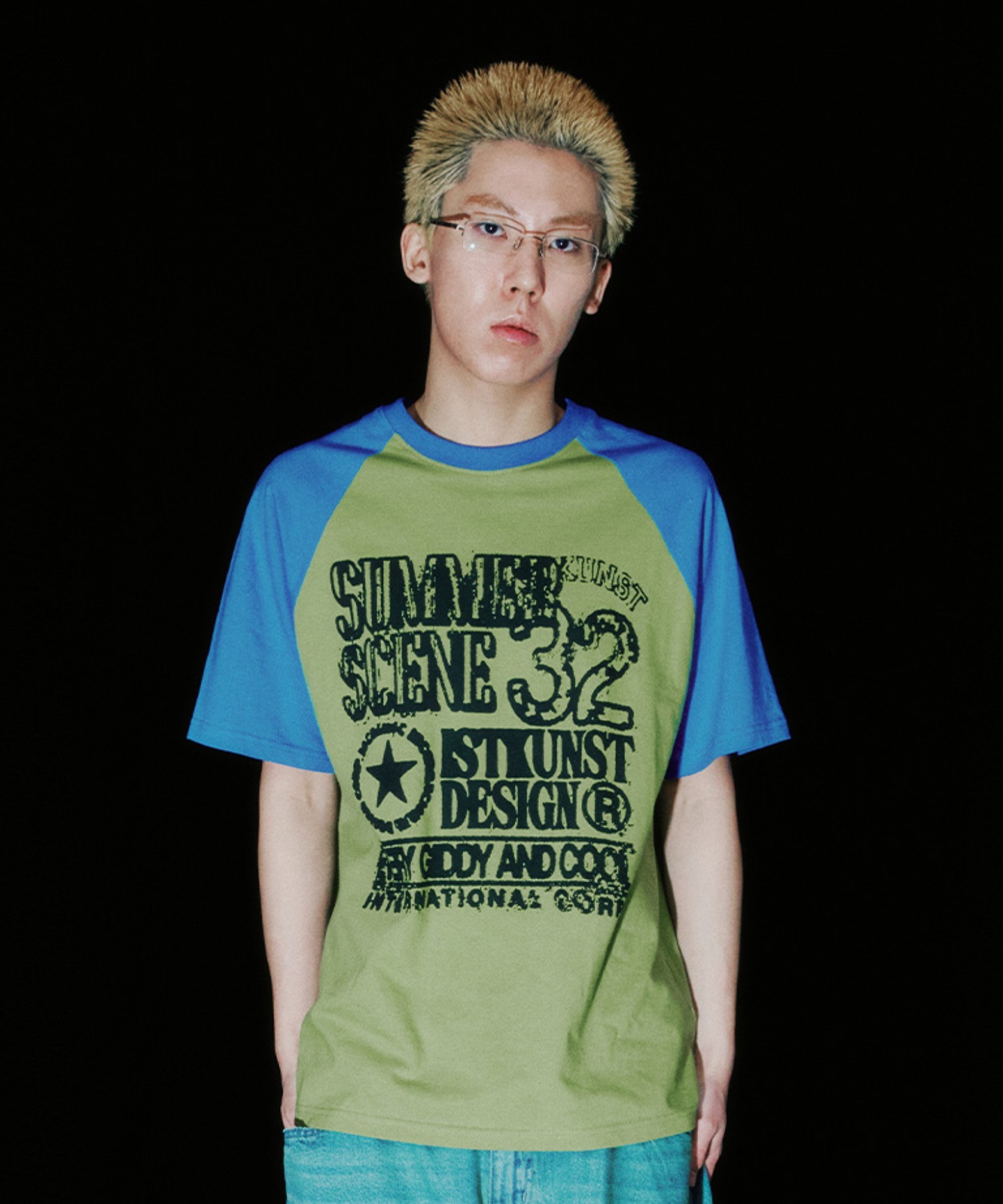A'GEM/9 × .kom 『ISTKUNST/イストクンスト』 PRINT RAGLAN TEE