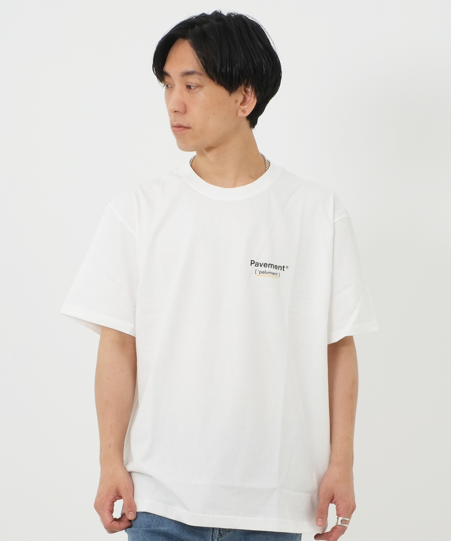 英字プリント半袖Tシャツ/カットソー 韓国ブランドセレクト│A