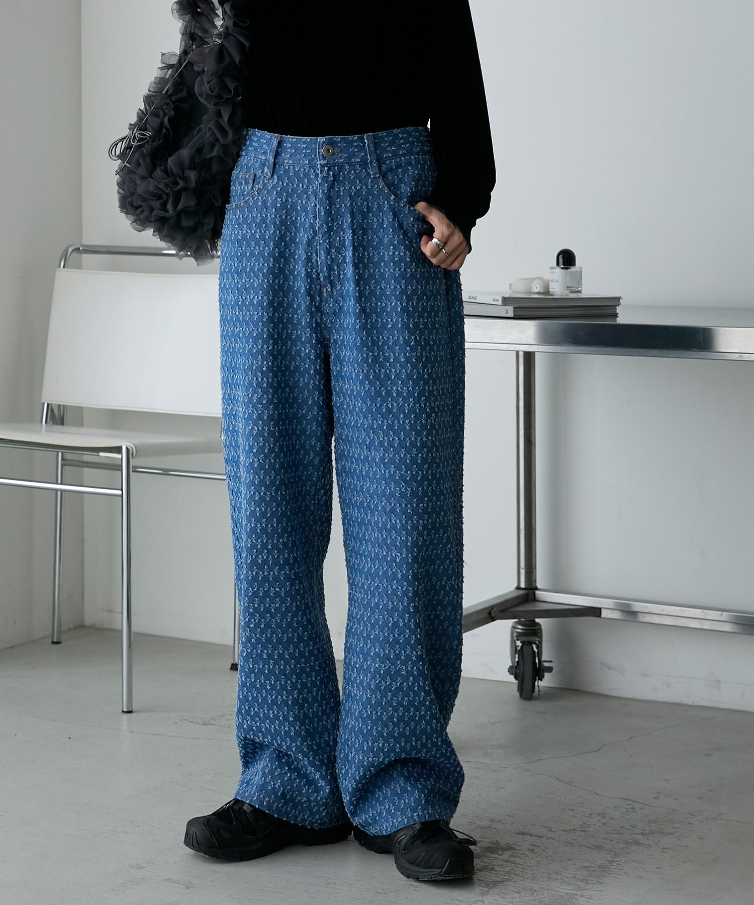 メーカー直売 - 人気ランキング forksy.】ジャガード デザインデニムパンツ forksy.│MONO-MART パンツ