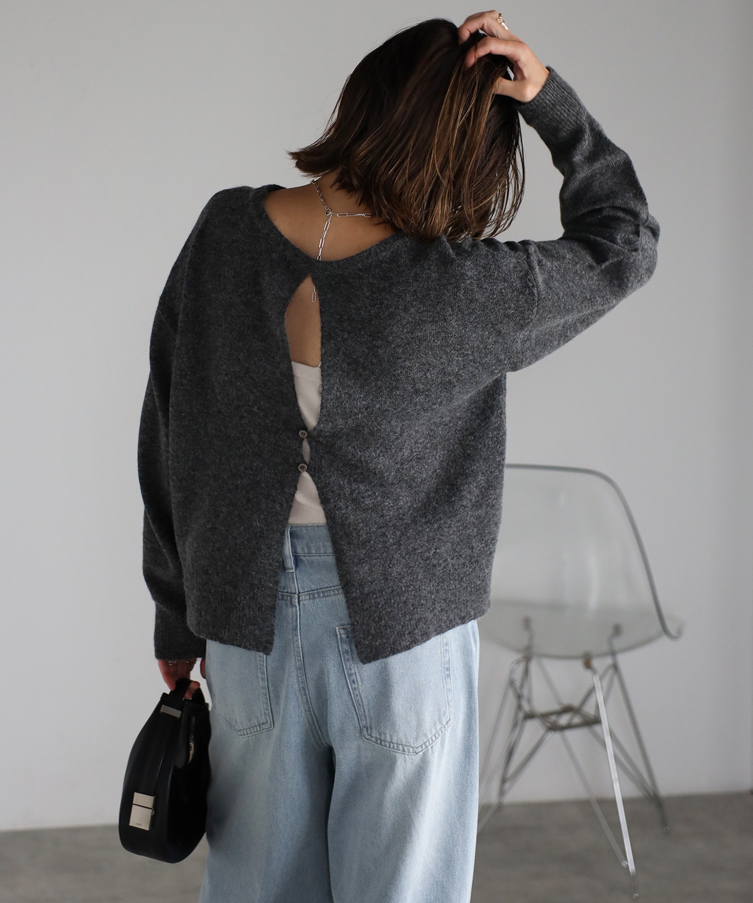 model：H158 着用サイズ：FREE