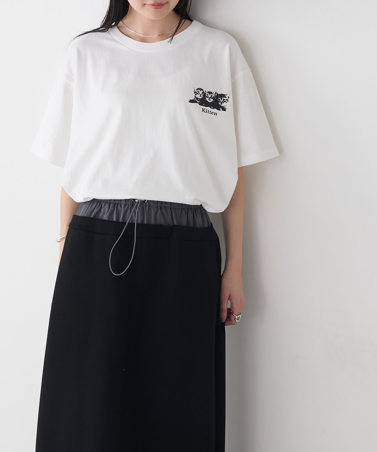 きゃっと forksy.】アソート キャットプリント 半袖Tシャツ forksy.│MONO