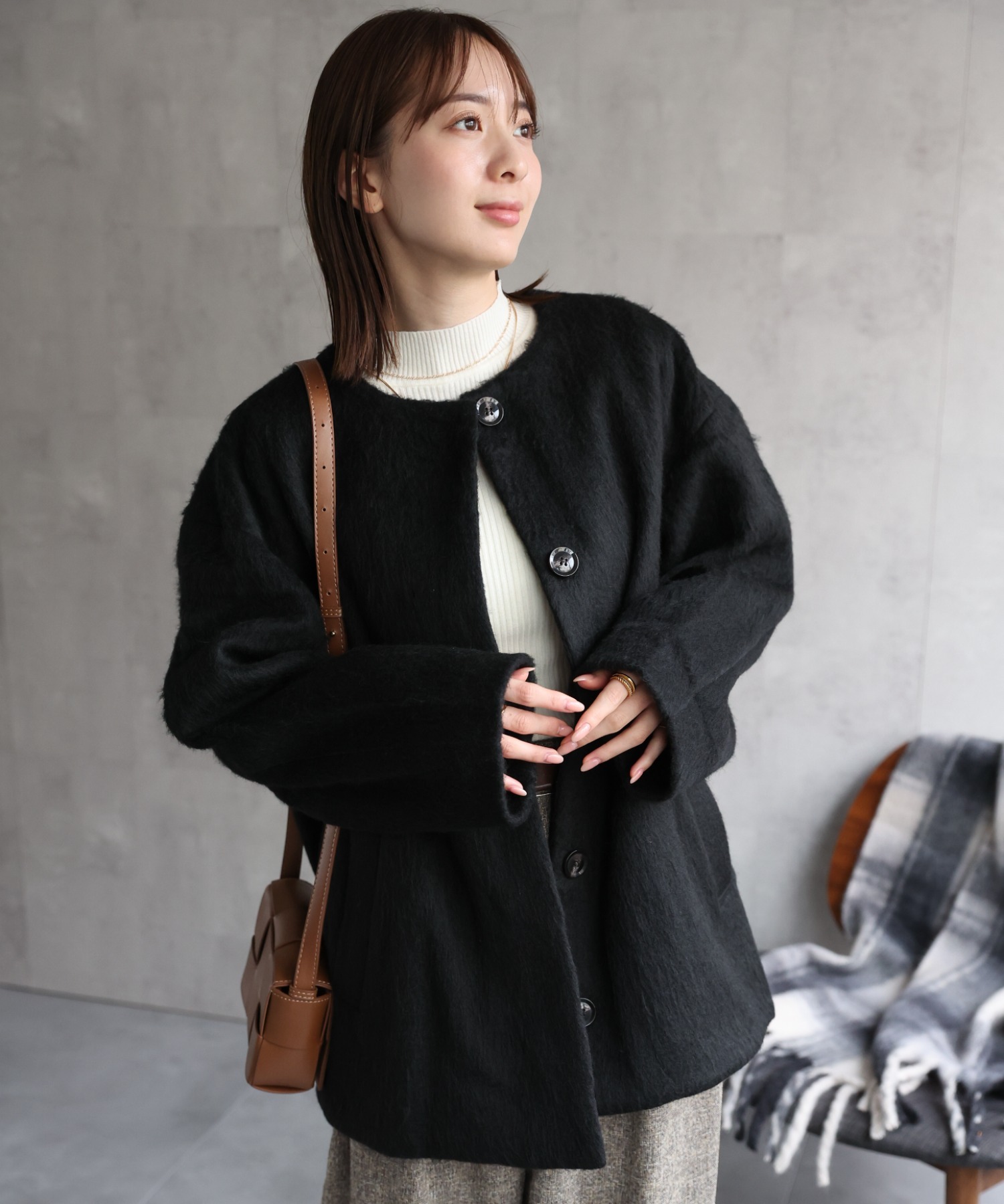 model：162cm 着用サイズ：F