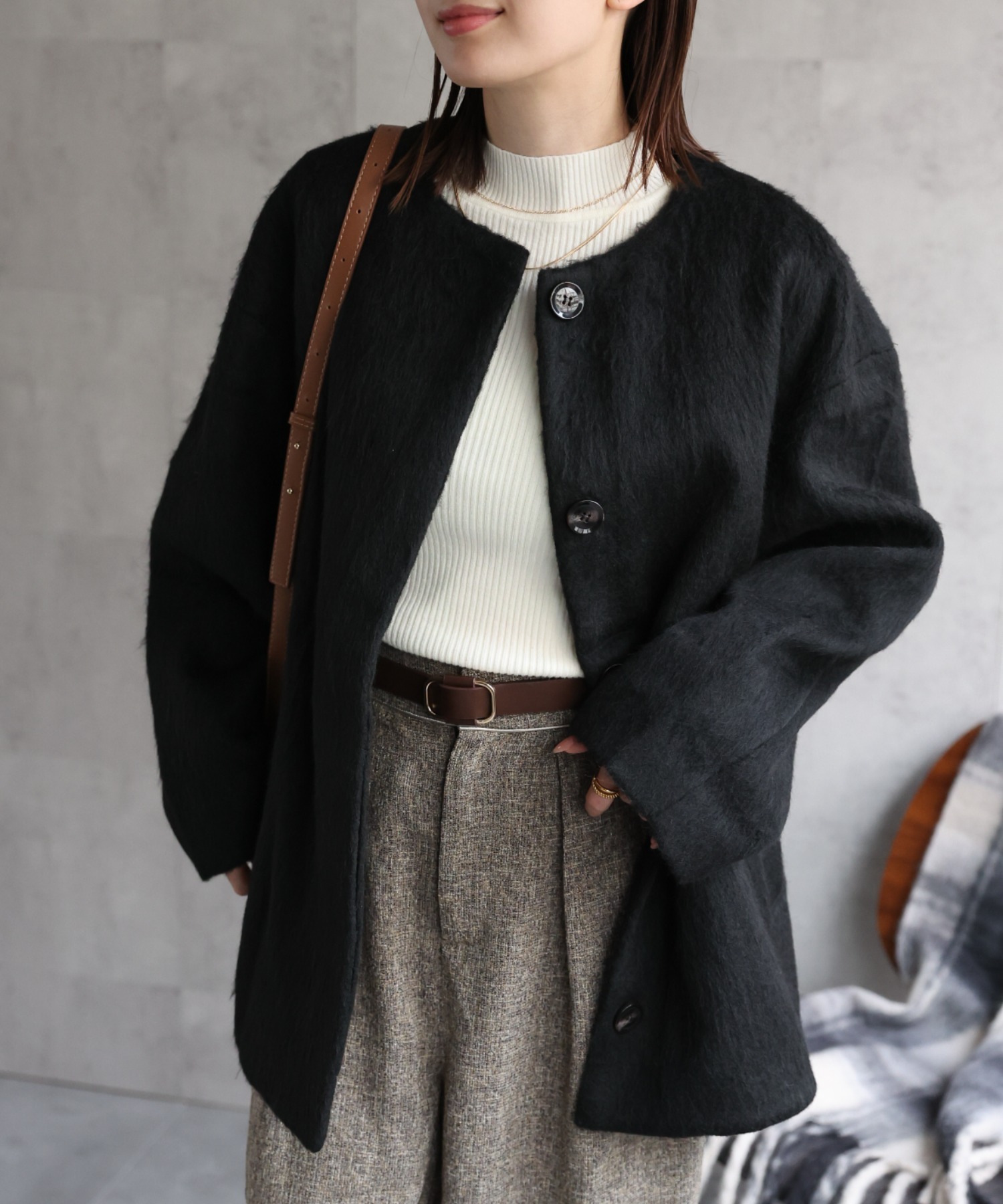 model：162cm 着用サイズ：F
