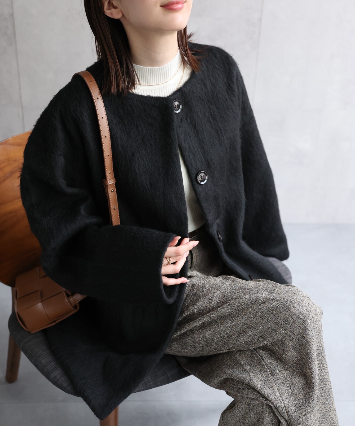 model：162cm 着用サイズ：F