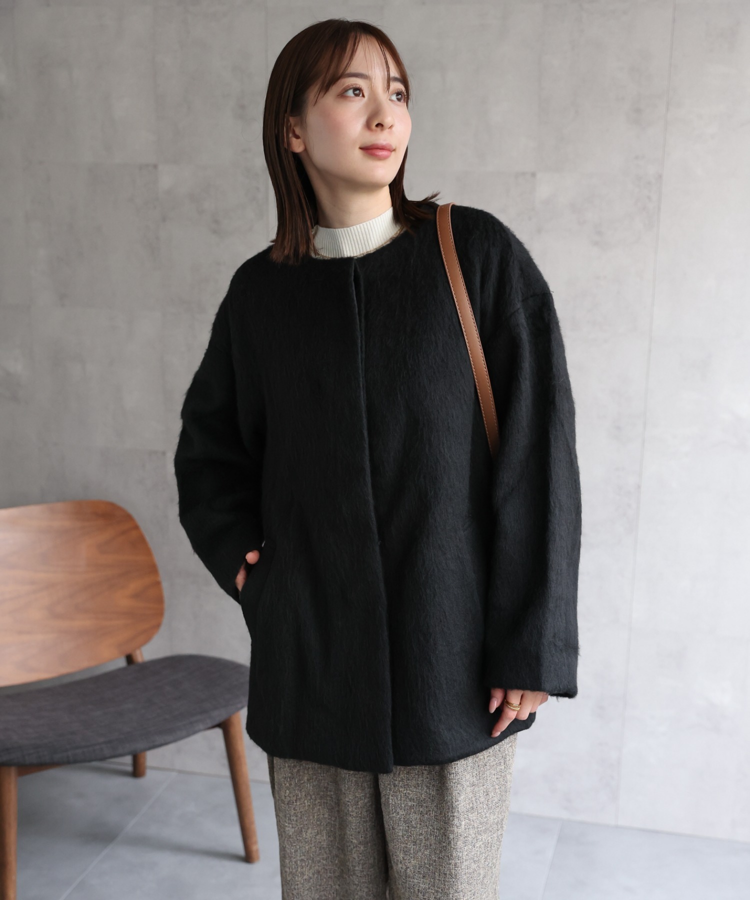 model：162cm 着用サイズ：F