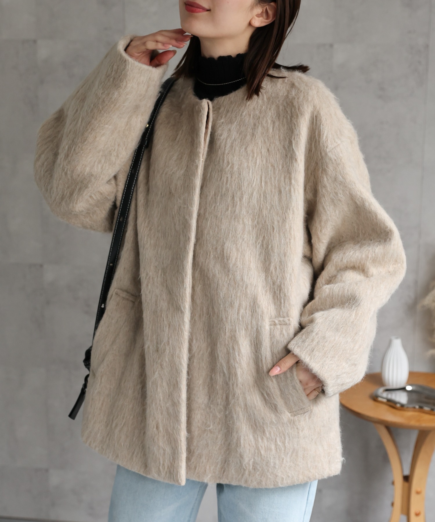 model：162cm 着用サイズ：F