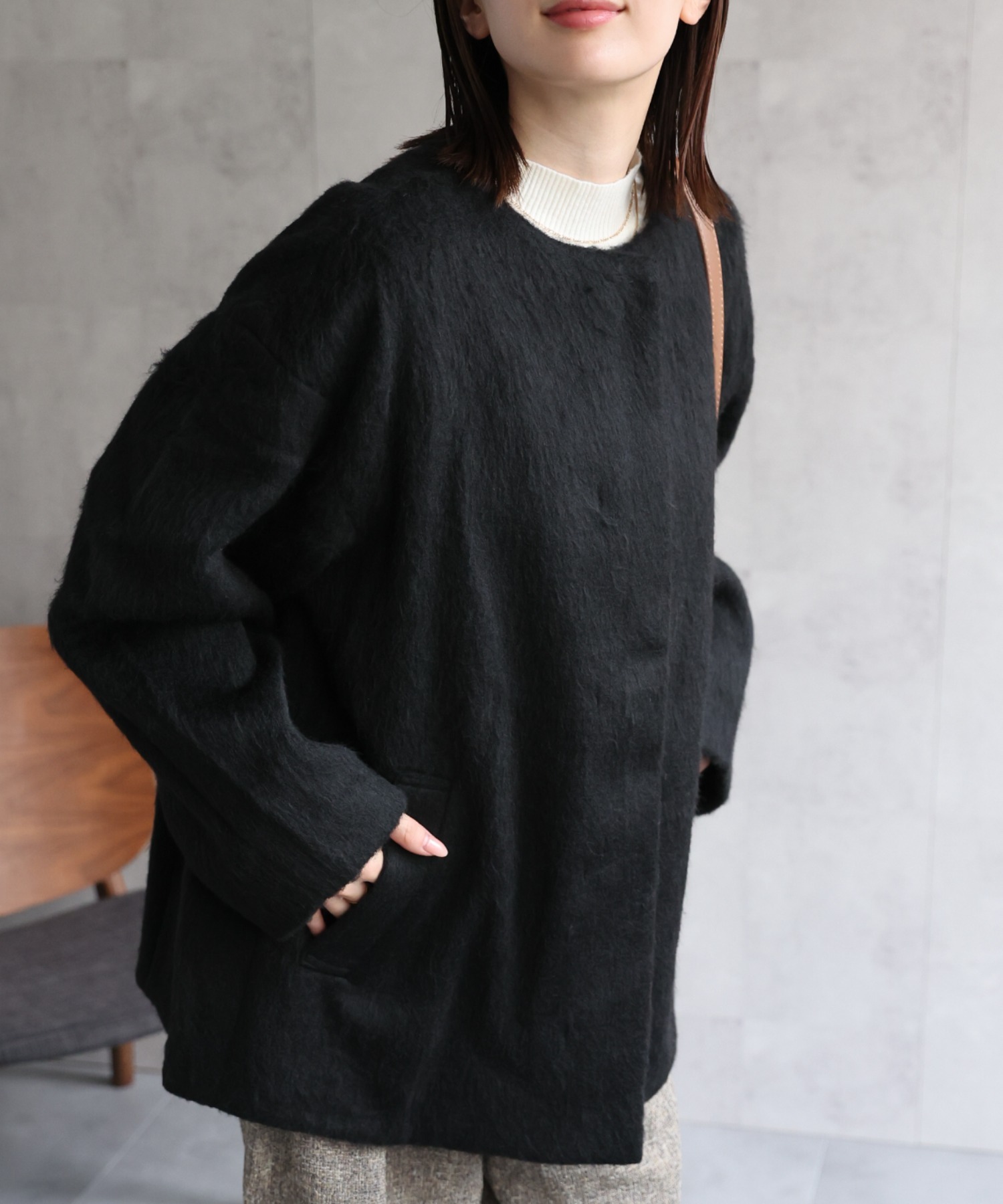 model：162cm 着用サイズ：F